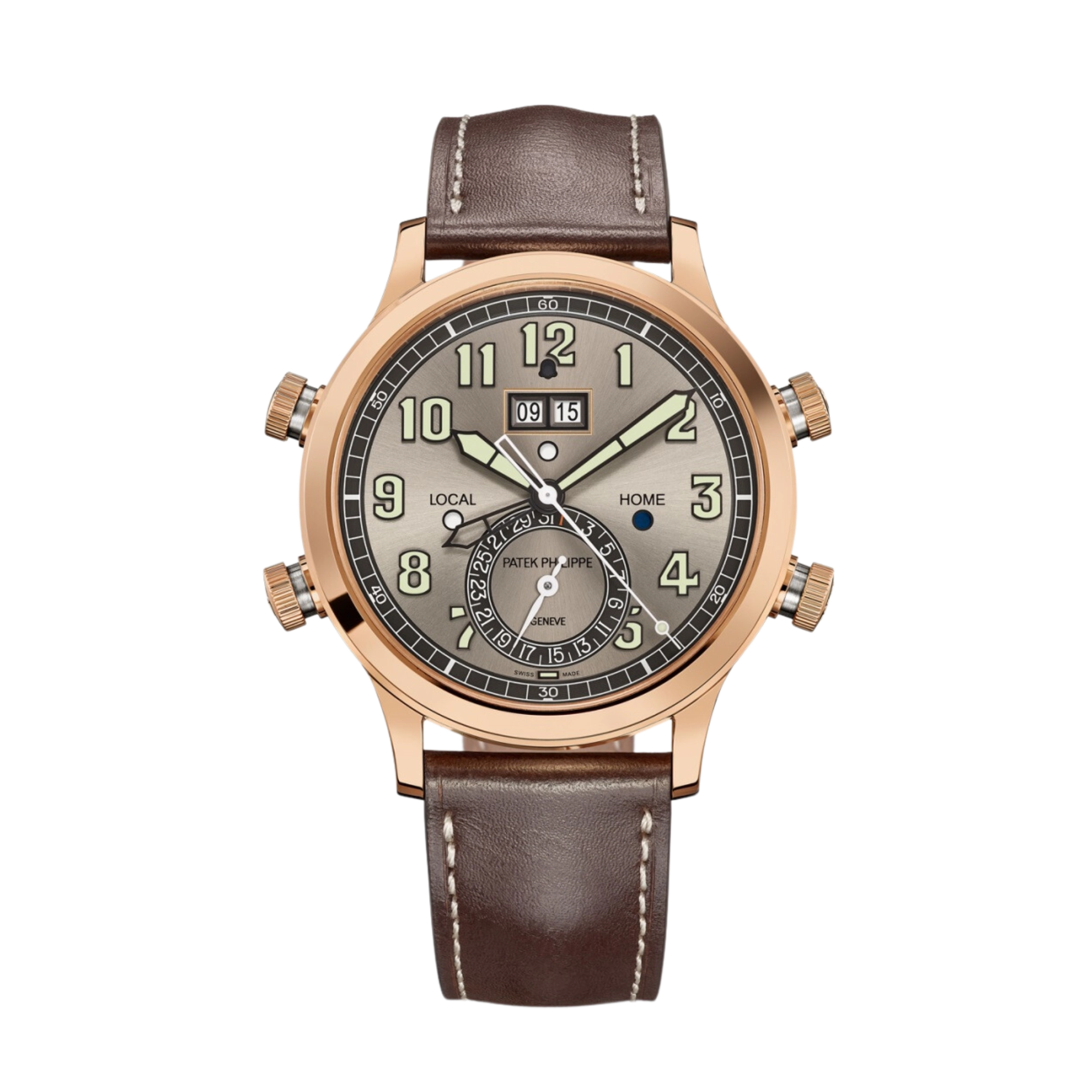 Grand Complications Alarm Travel Time Rose Gold & White Gold Grey Dial 42mm Product Image