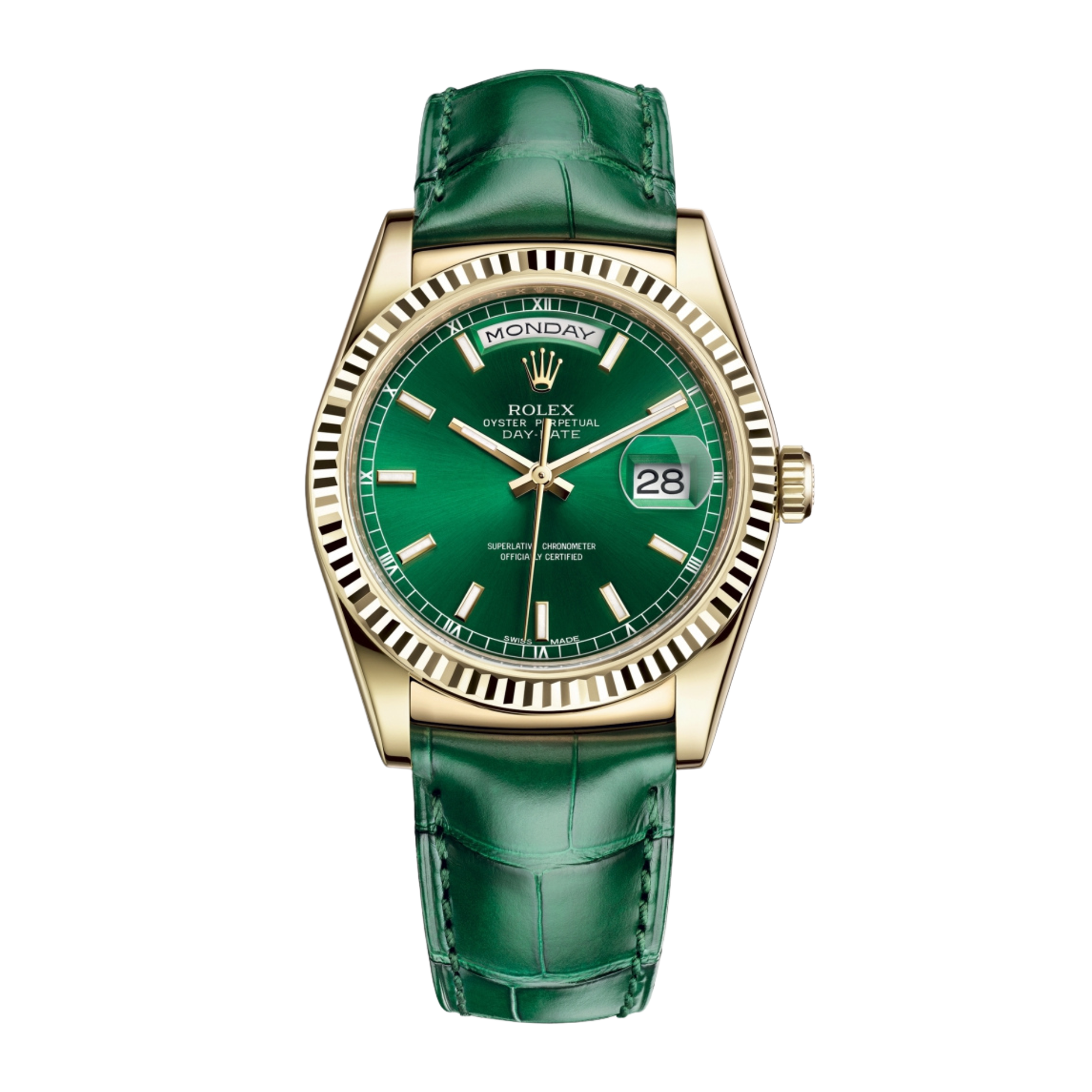Day-Date 36 Yellow Gold Green Dial Product Image