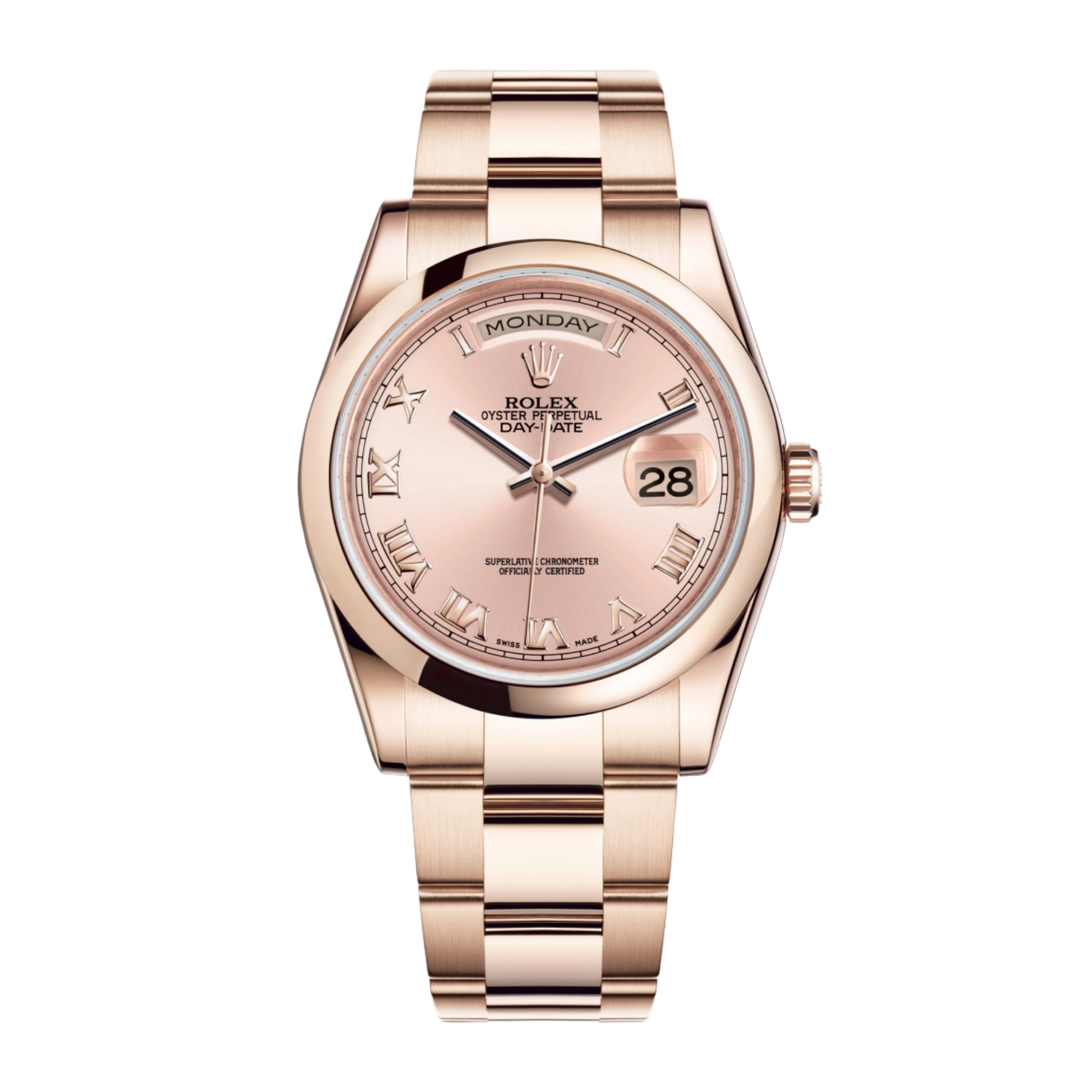 Rolex Day-Date White Gold Pink Dial 36mm 128239-0071 - Make