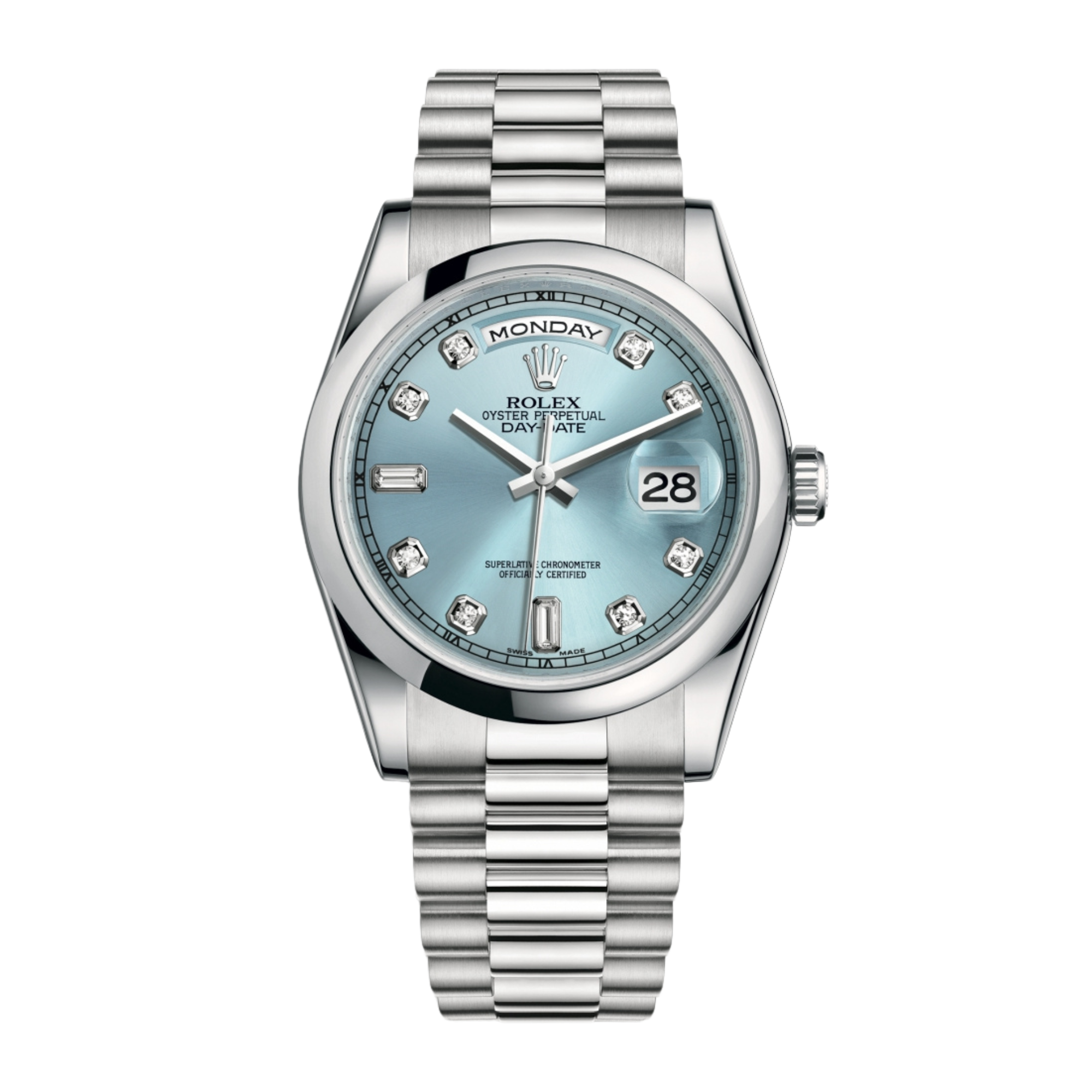 Day-Date 36 Platinum Blue Dial Product Image