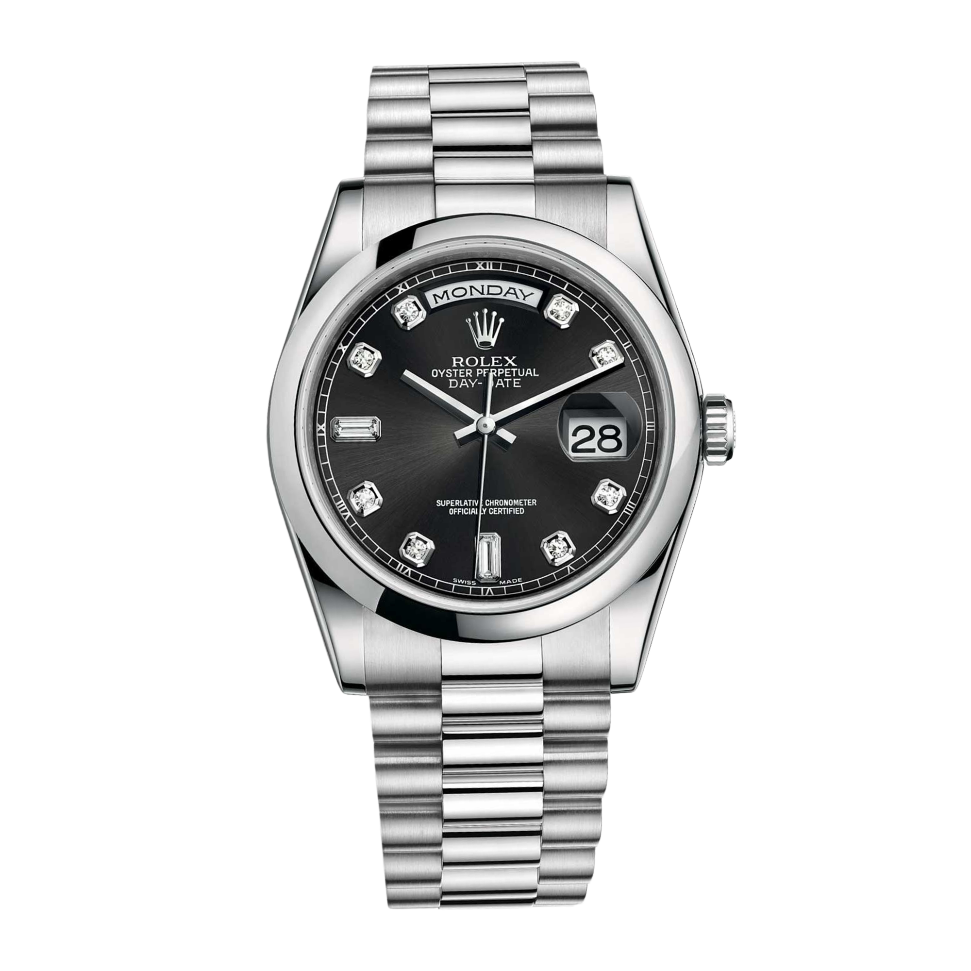 Day-Date 36 Platinum Black Dial 36mm Product Image