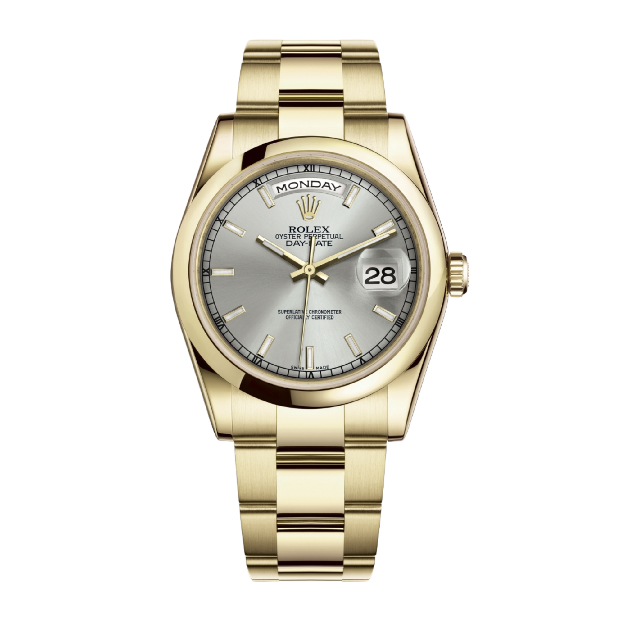 Day-Date 36 Yellow Gold Silver Dial 36mm Product Image