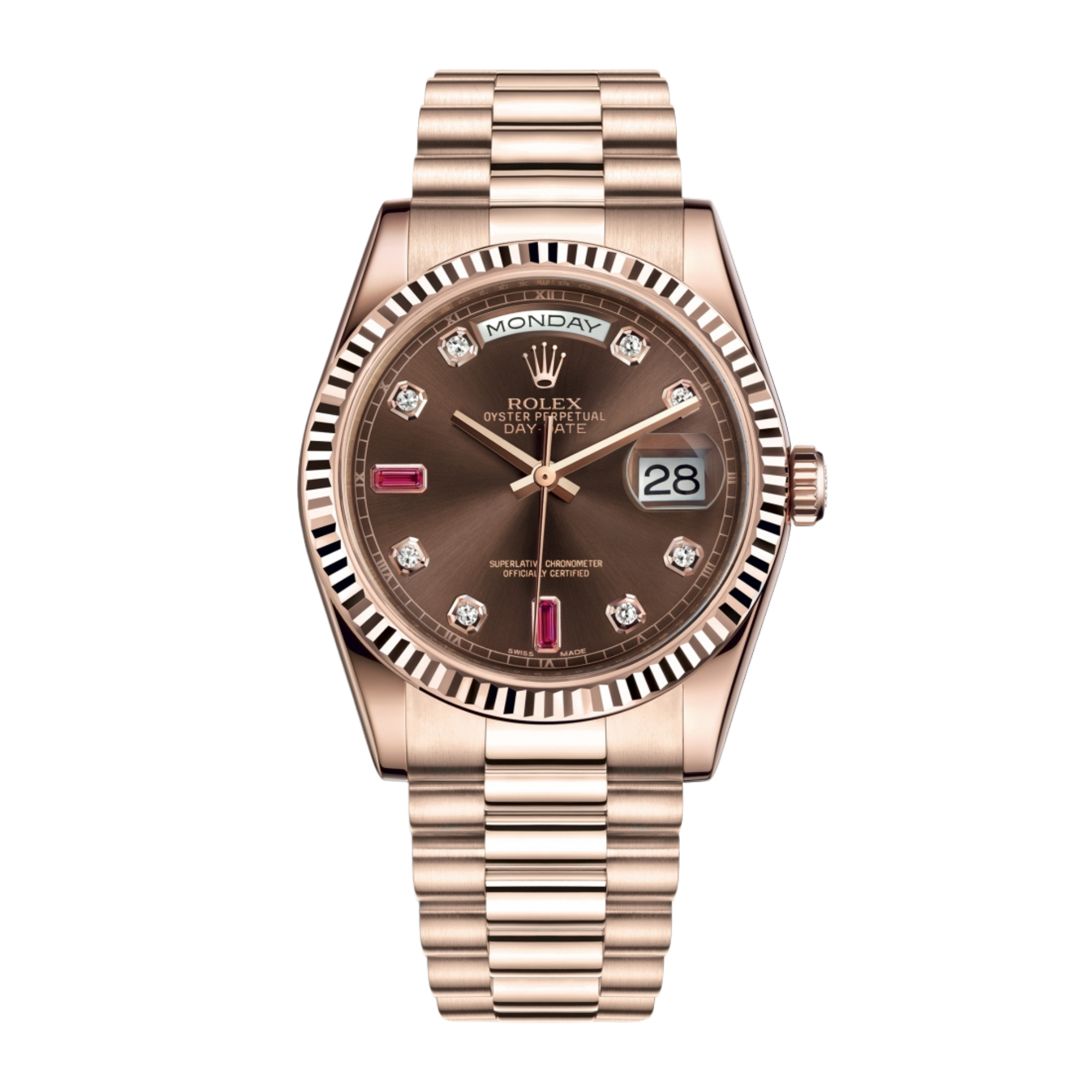 Rolex Day-Date 36 Rose Gold Brown Dial 36mm 118135-0020