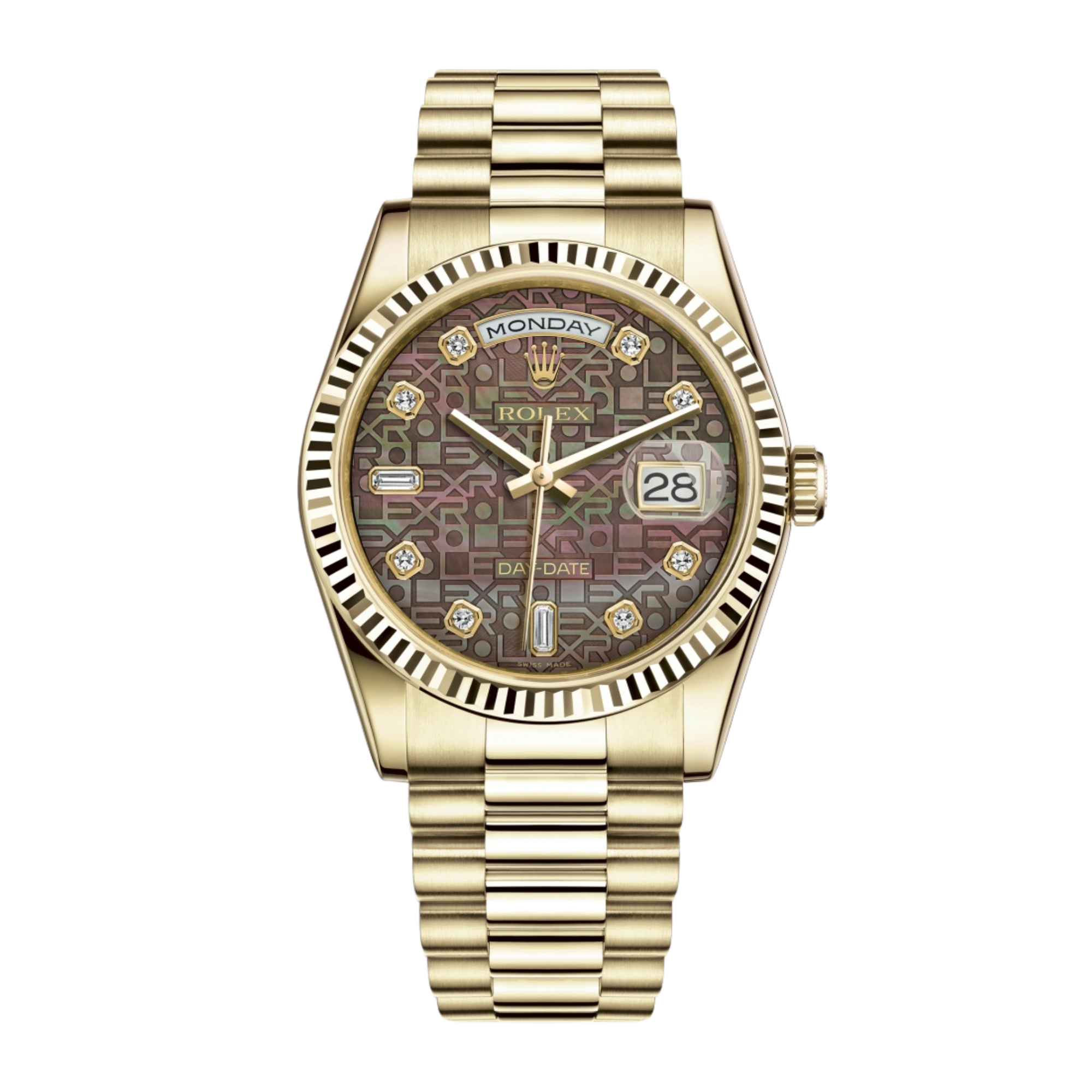 Day-Date 36 Yellow Gold Black Mother of Pearl Computer Dial 36mm Product Image