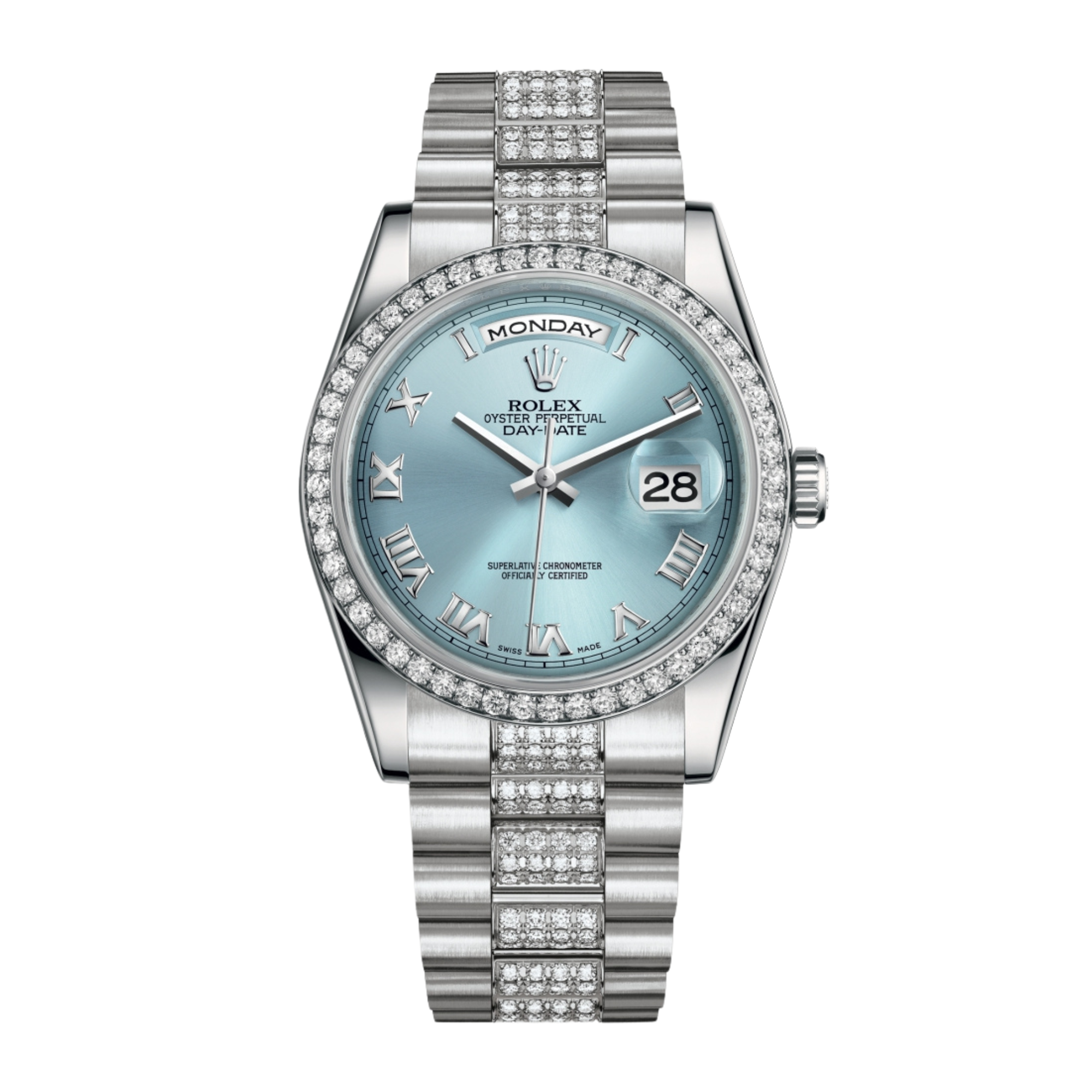 Day-Date 36 Platinum Diamond Blue Dial 36mm Product Image