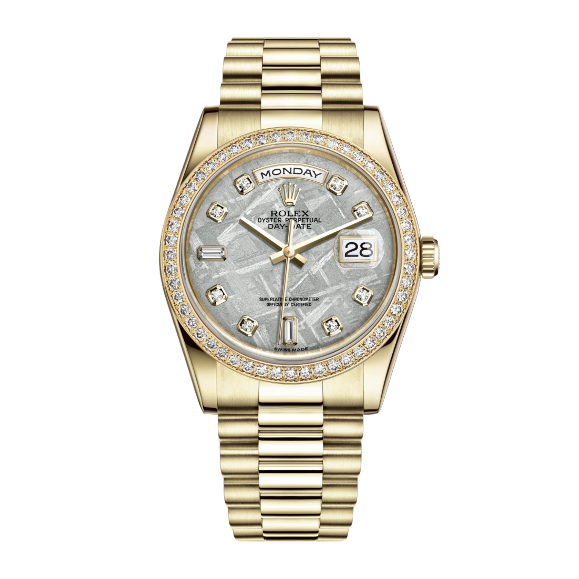Day-Date 36 Yellow Gold Diamond Meteorite Dial Product Image