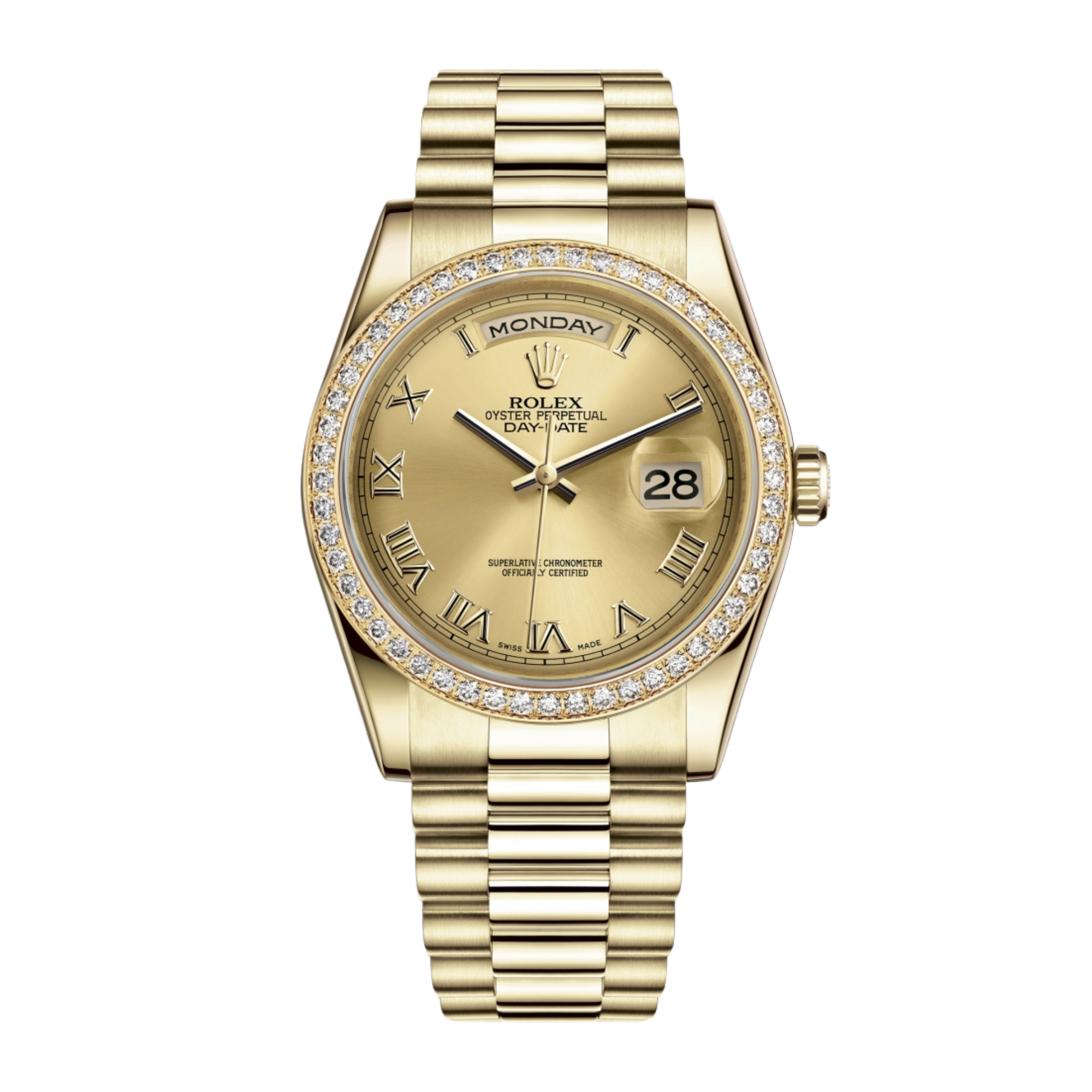 Day-Date 36 Yellow Gold Diamond Champagne Dial Product Image