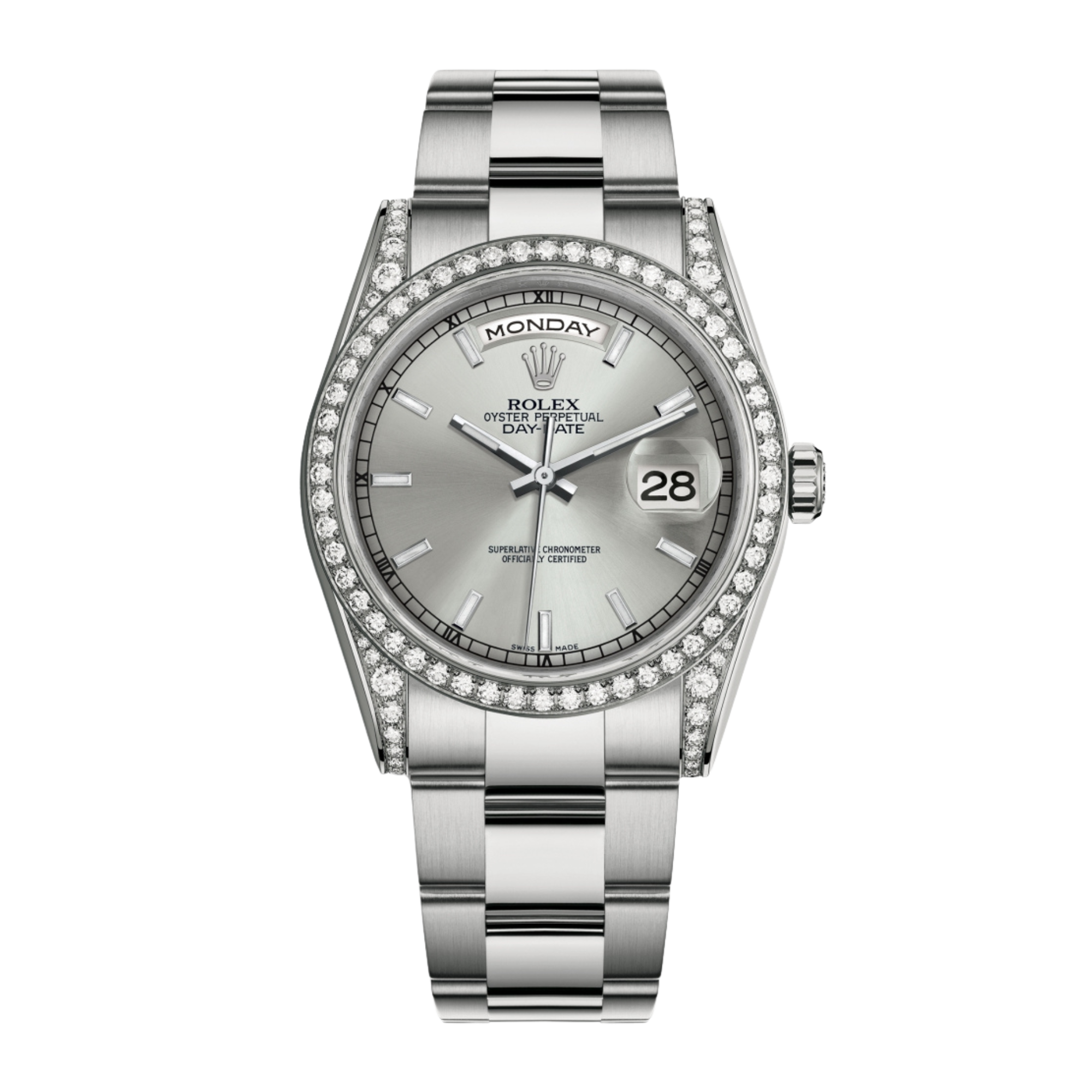 Day-Date 36 White Gold Diamond Silver Dial 36mm Product Image