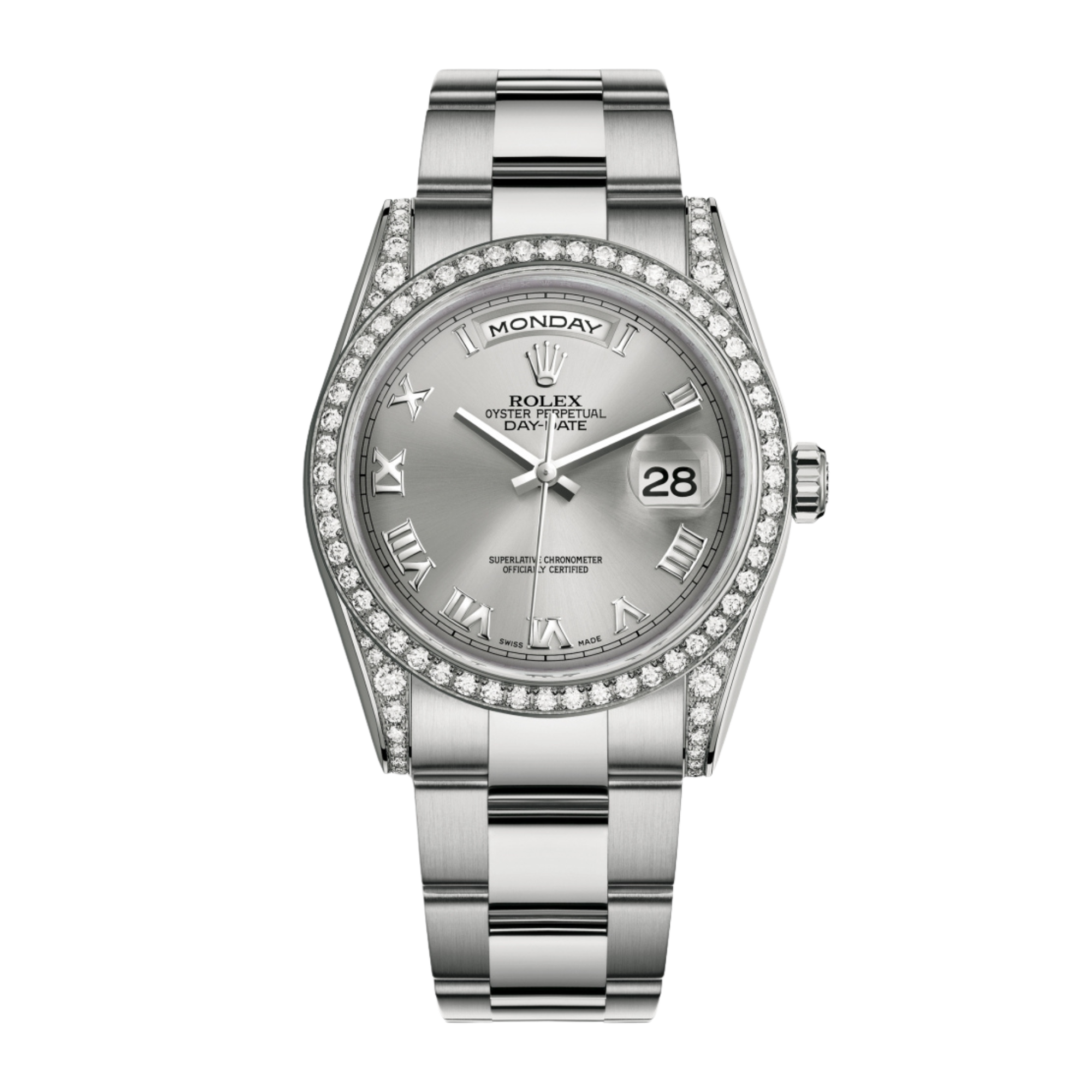 Rolex Day-Date 36 White Gold Silver Dial 118239-0086 - Make