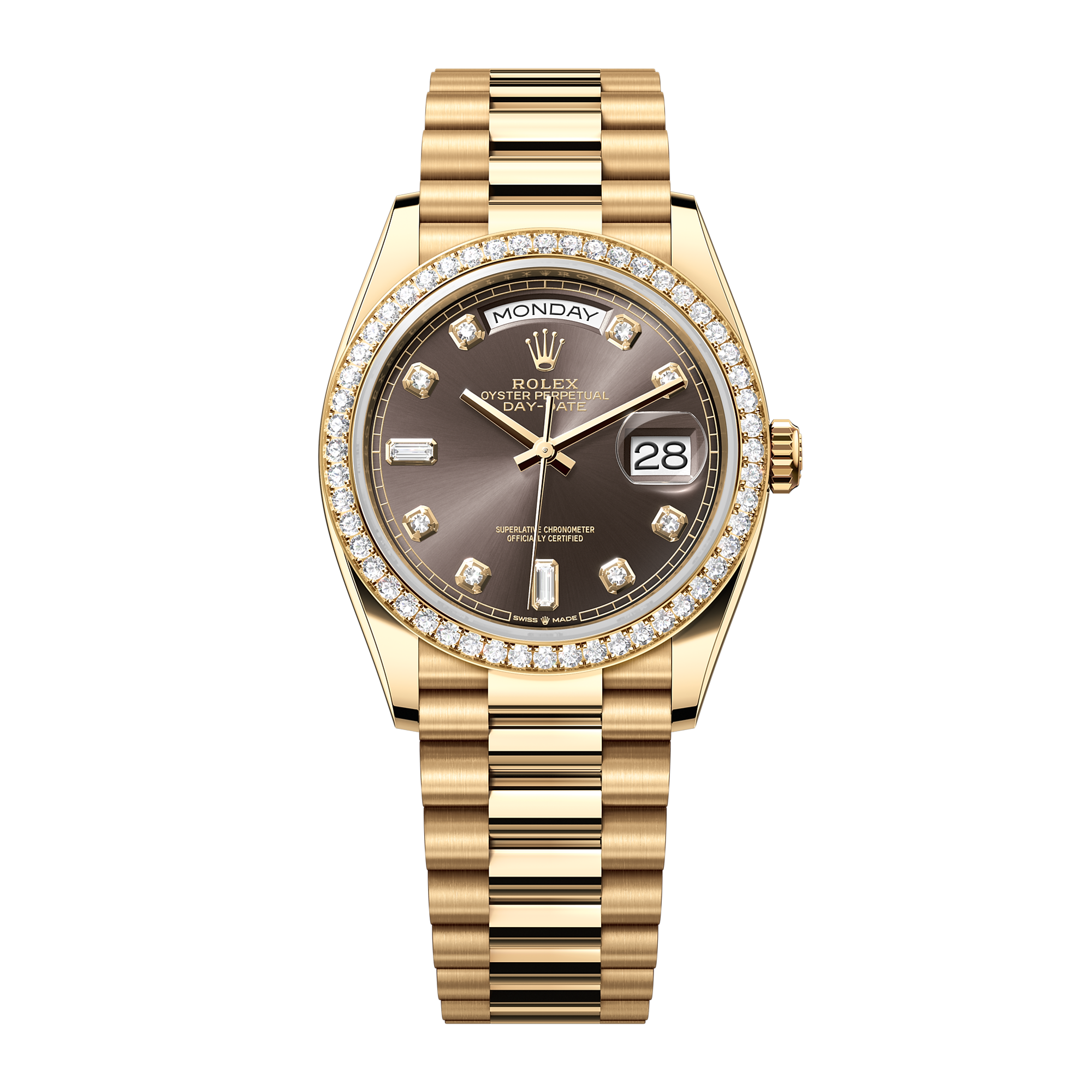 Day-Date Yellow Gold Diamond Grey Dial 36mm Product Image
