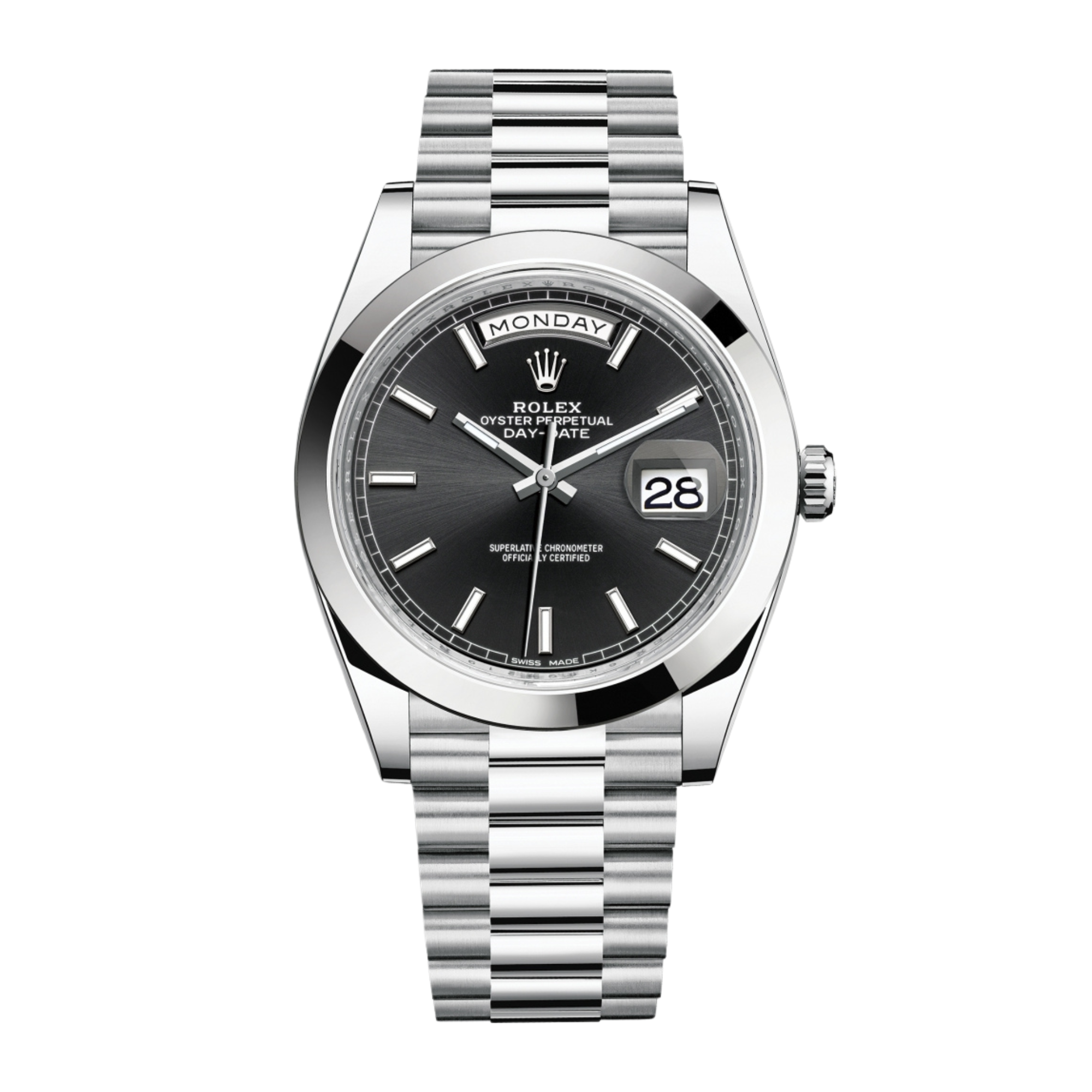 Rolex platinum day date 40 price deals