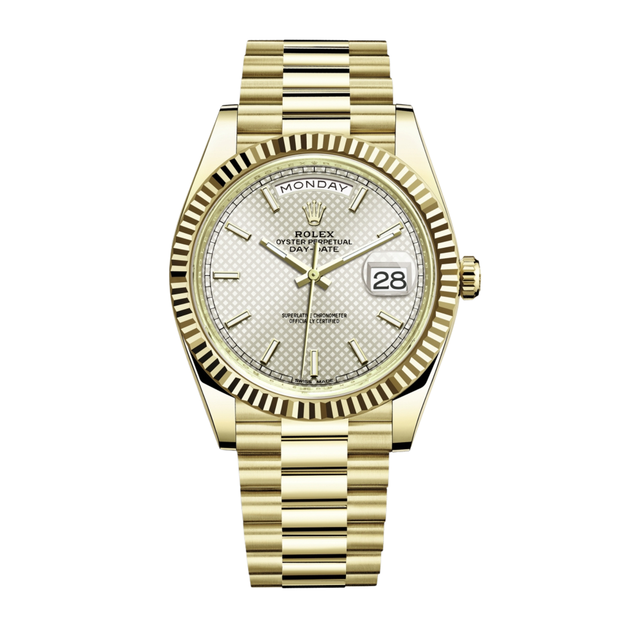 Day-Date 40 Yellow Gold Silver Dial Product Image