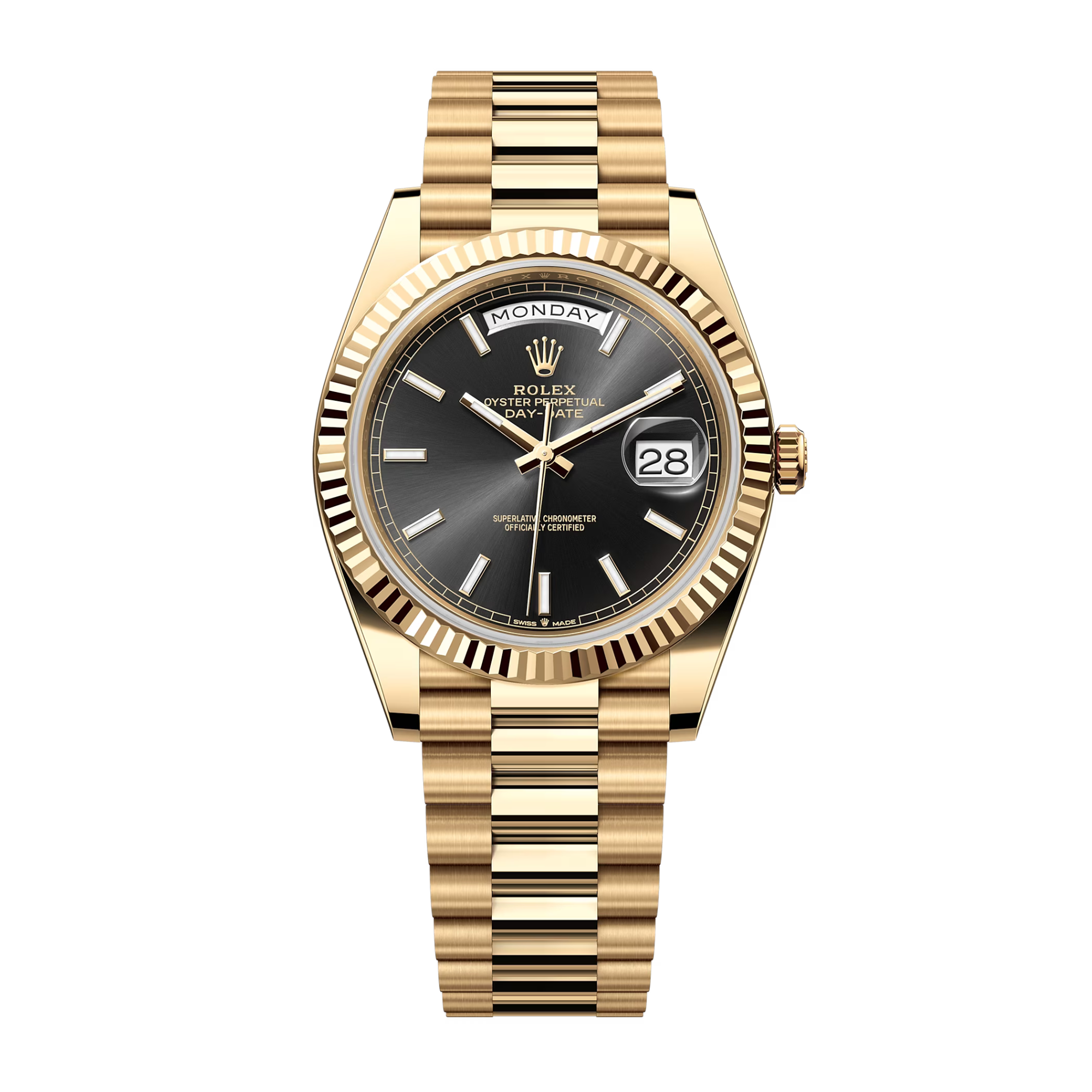 Day-Date Yellow Gold Black Dial 40mm Product Image