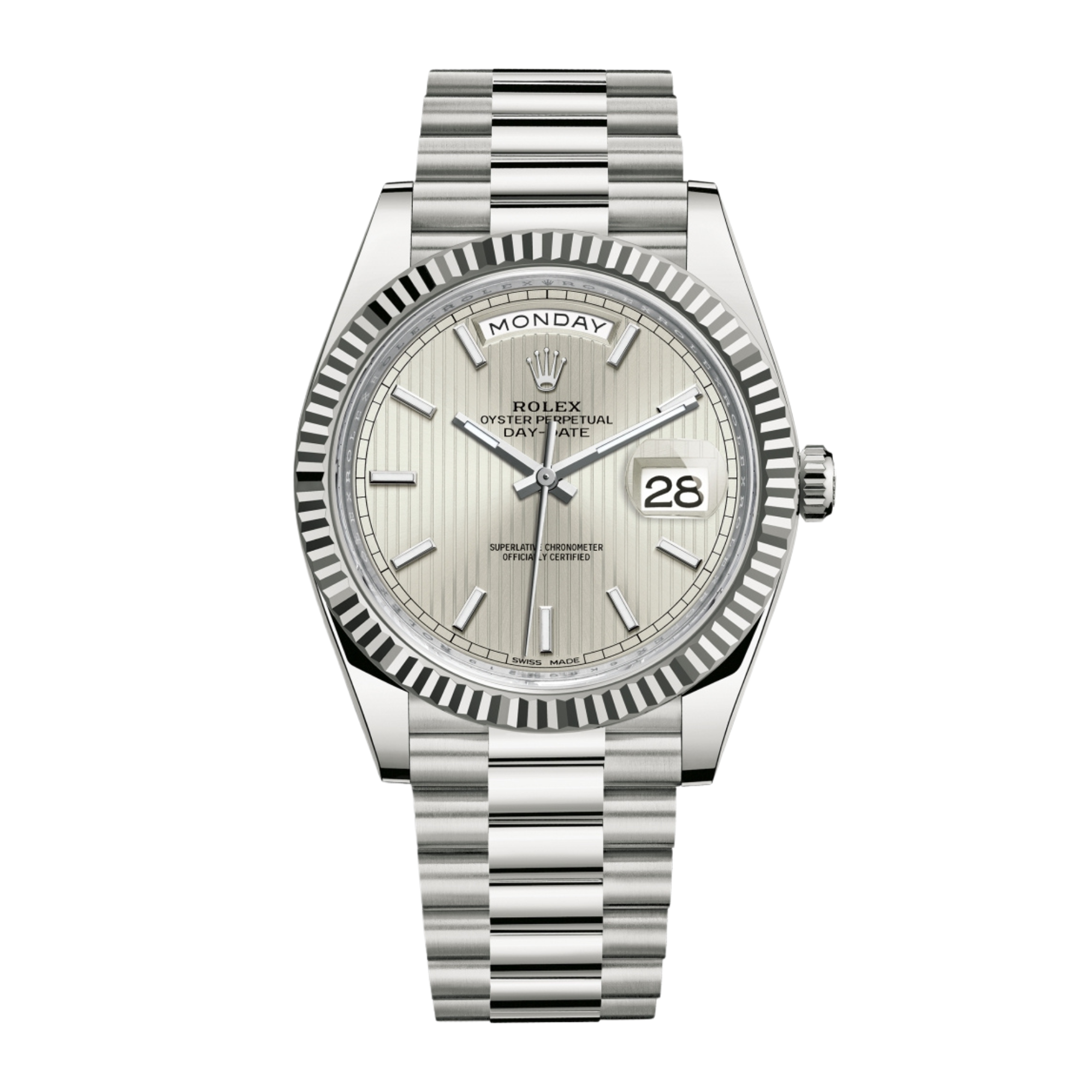 Day-Date 40 White Gold Silver Dial 40mm Product Image