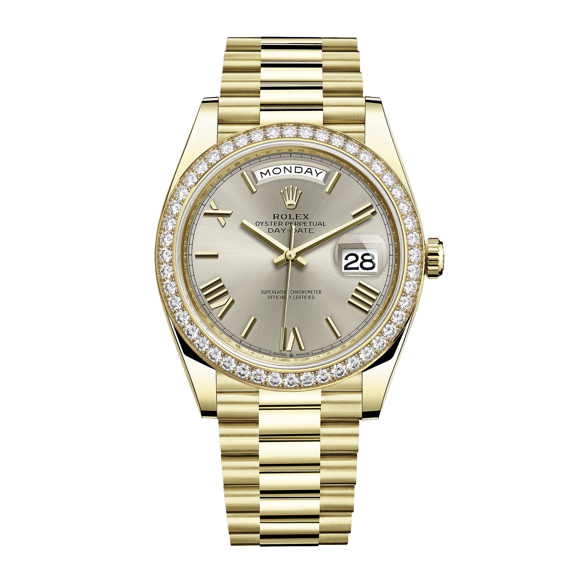 Day-Date 40 Yellow Gold Silver Dial 40mm Product Image