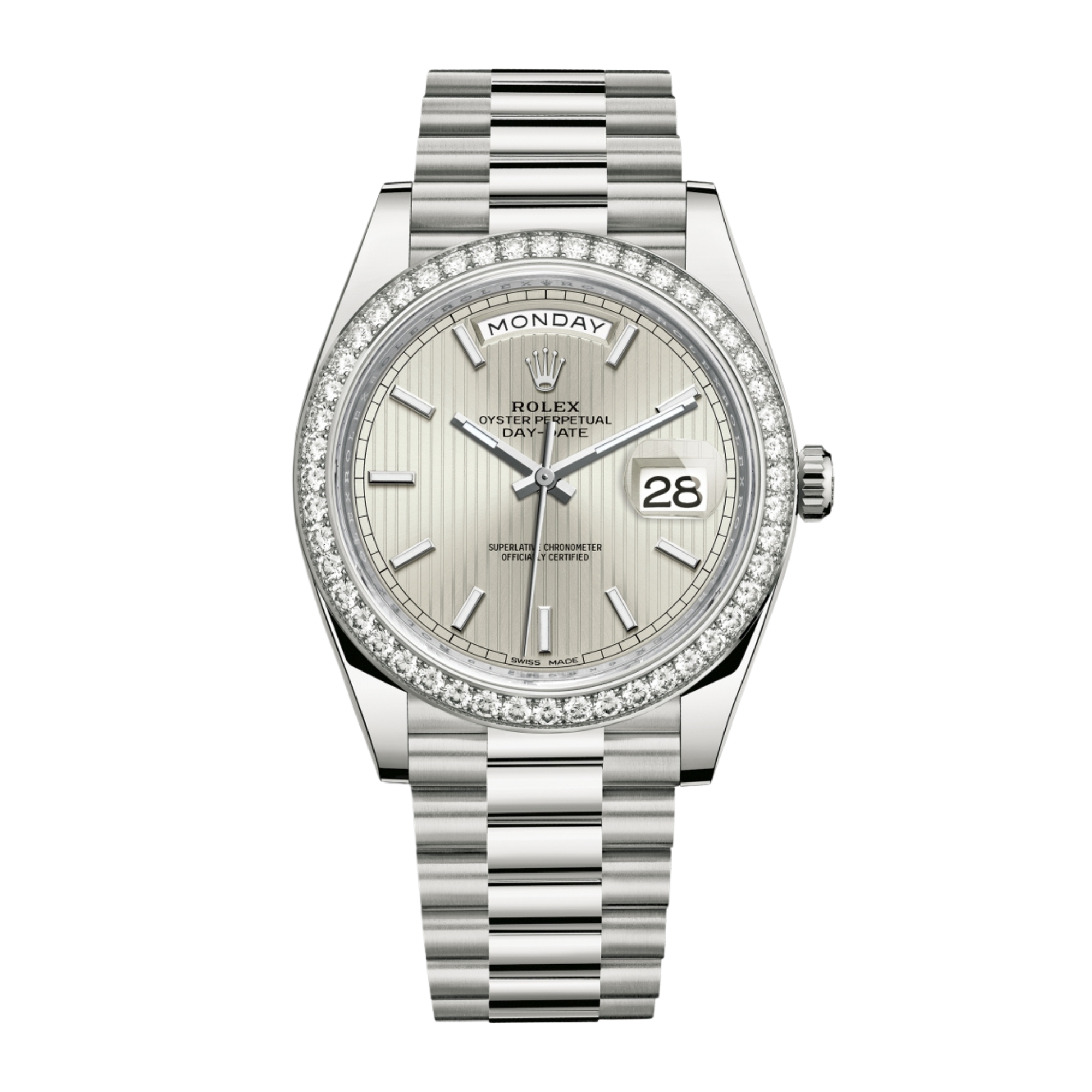 Day-Date 40 White Gold Silver Dial 40mm Product Image