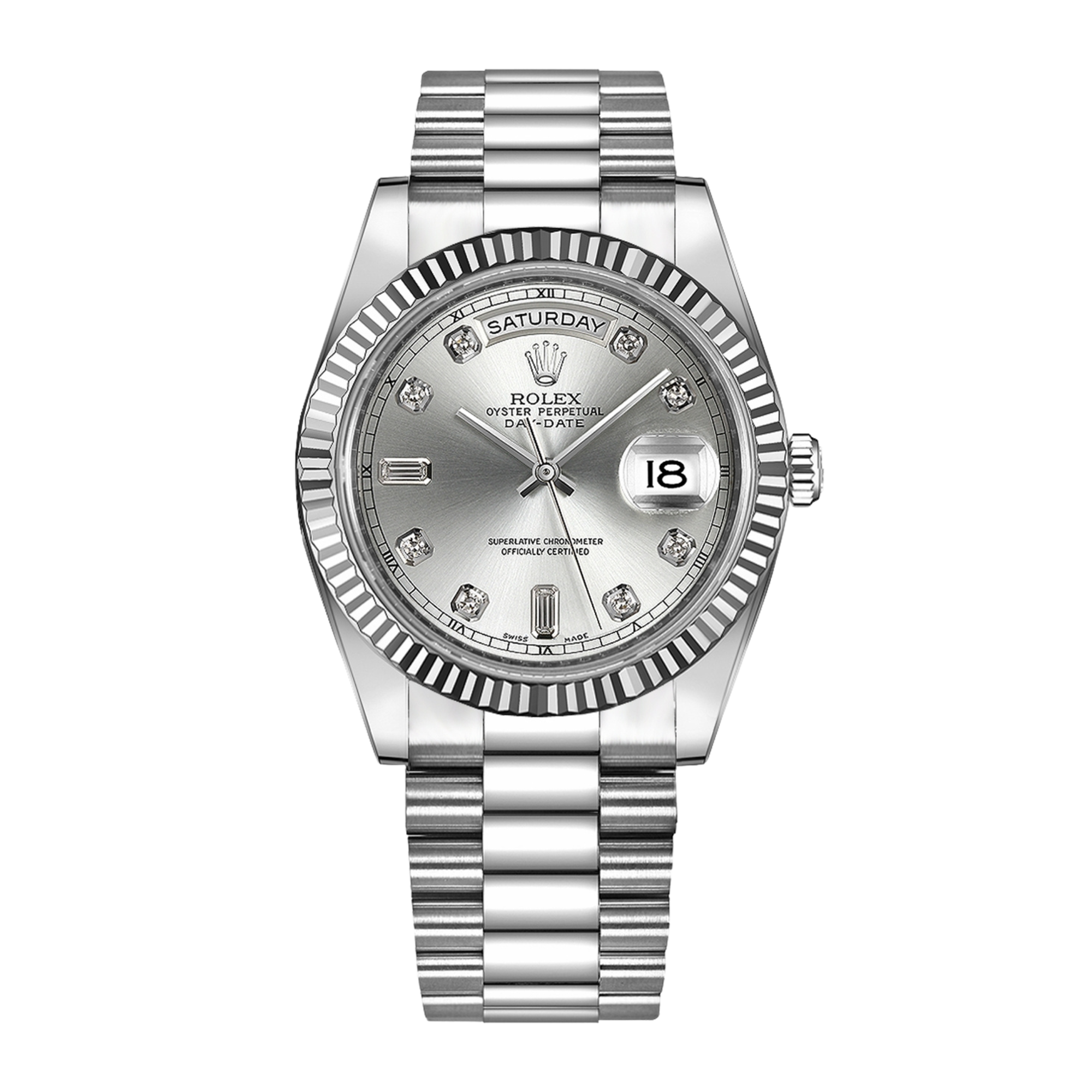 Day-Date II White Gold Silver Dial 41mm Product Image