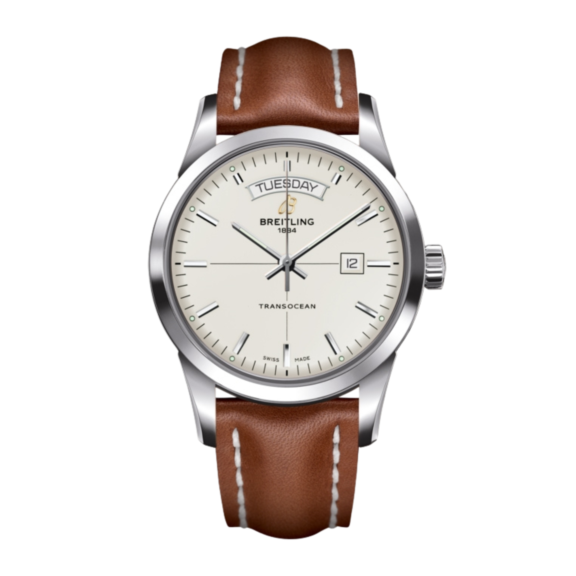 Transocean Day & Date Steel Silver Dial 43mm Product Image