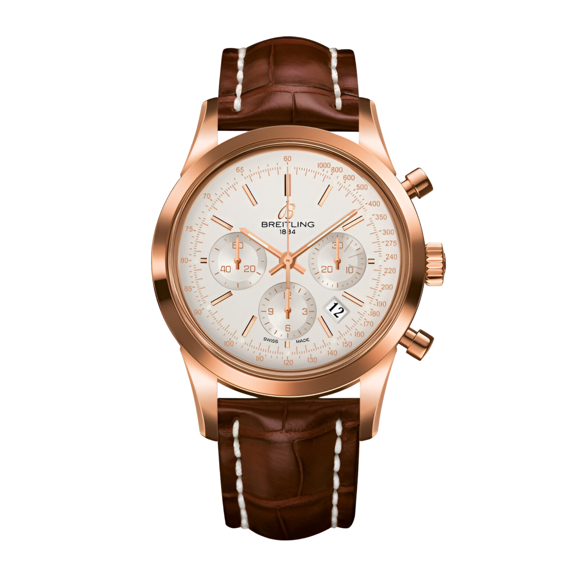 Transocean Chronograph Rose Gold White Dial 43mm Product Image