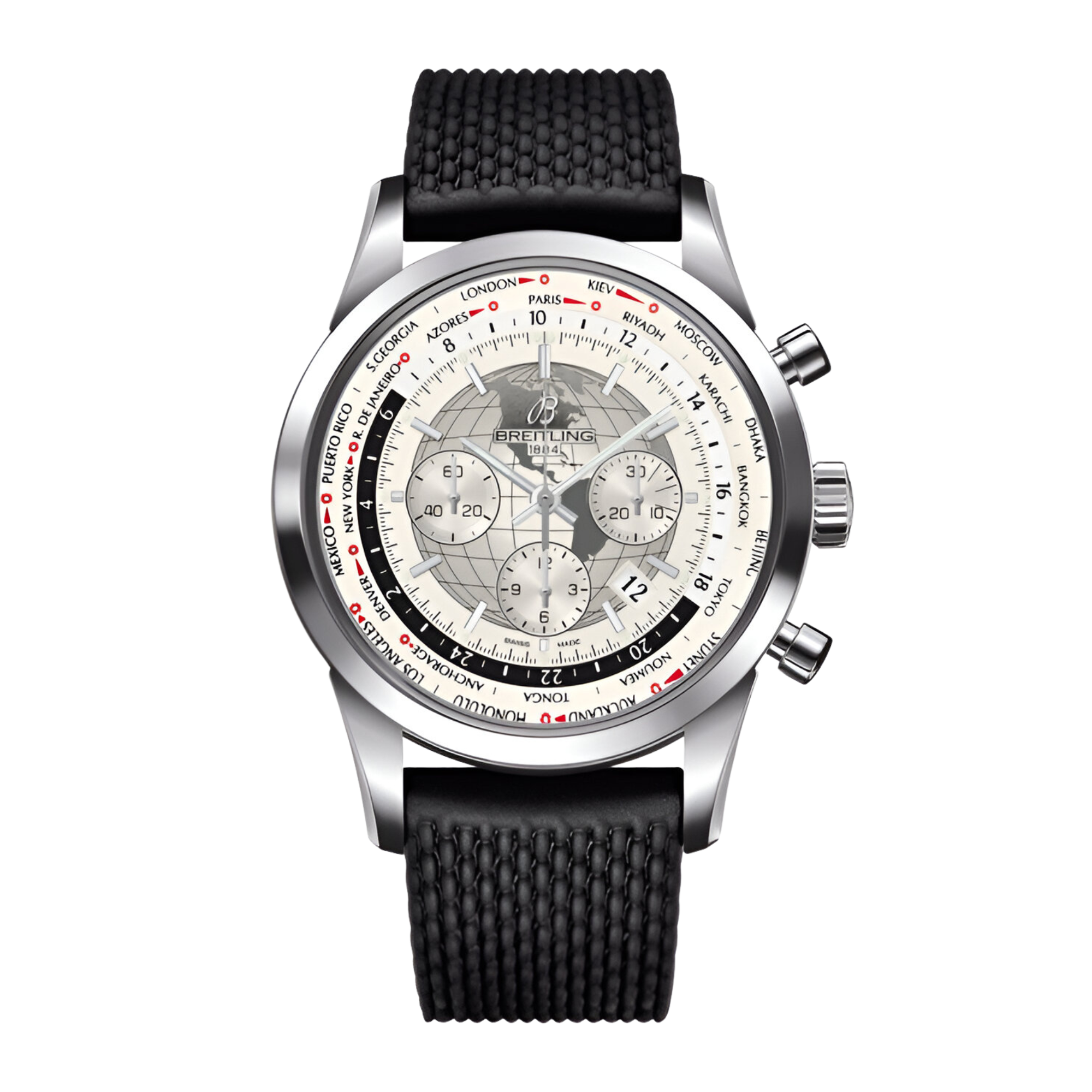 Transocean Chronograph Unitime Steel Silver Dial 46mm Product Image