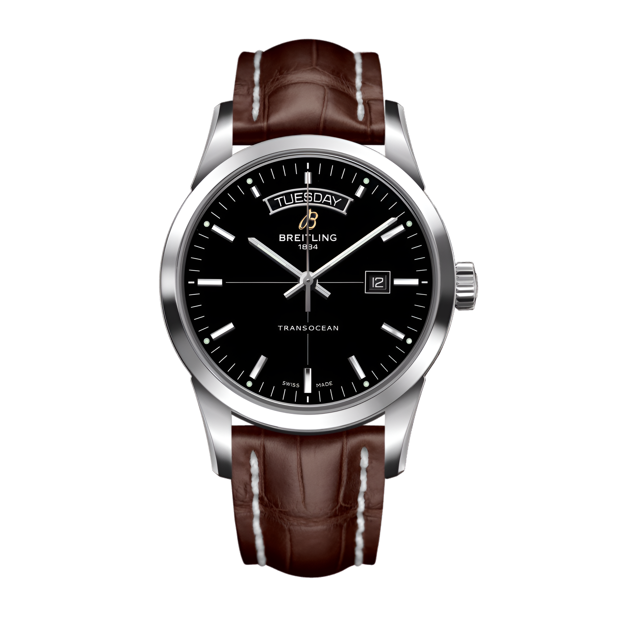Transocean Day & Date Steel Black Dial 43mm Product Image