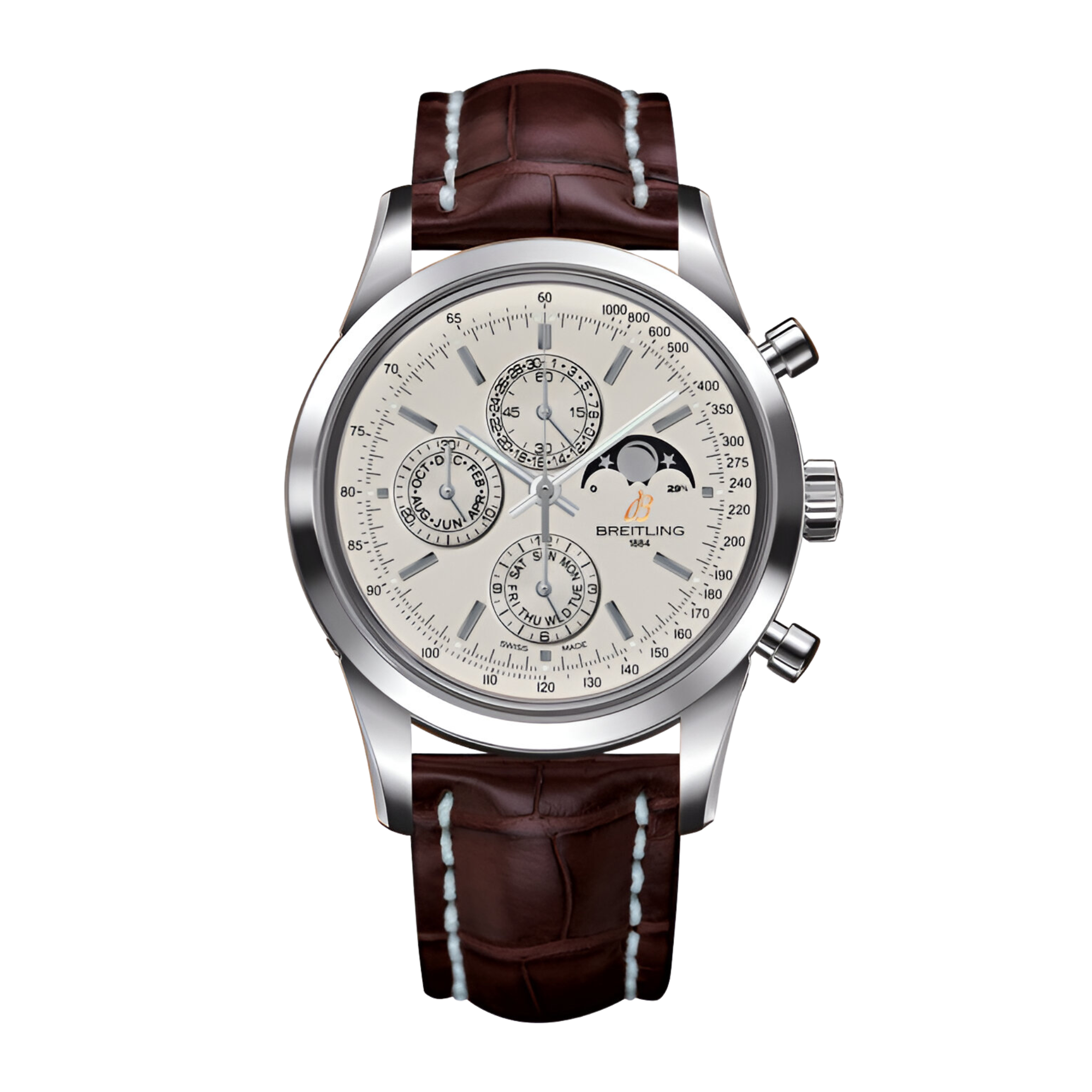 Transocean Chronograph Steel Silver Dial 43mm Product Image