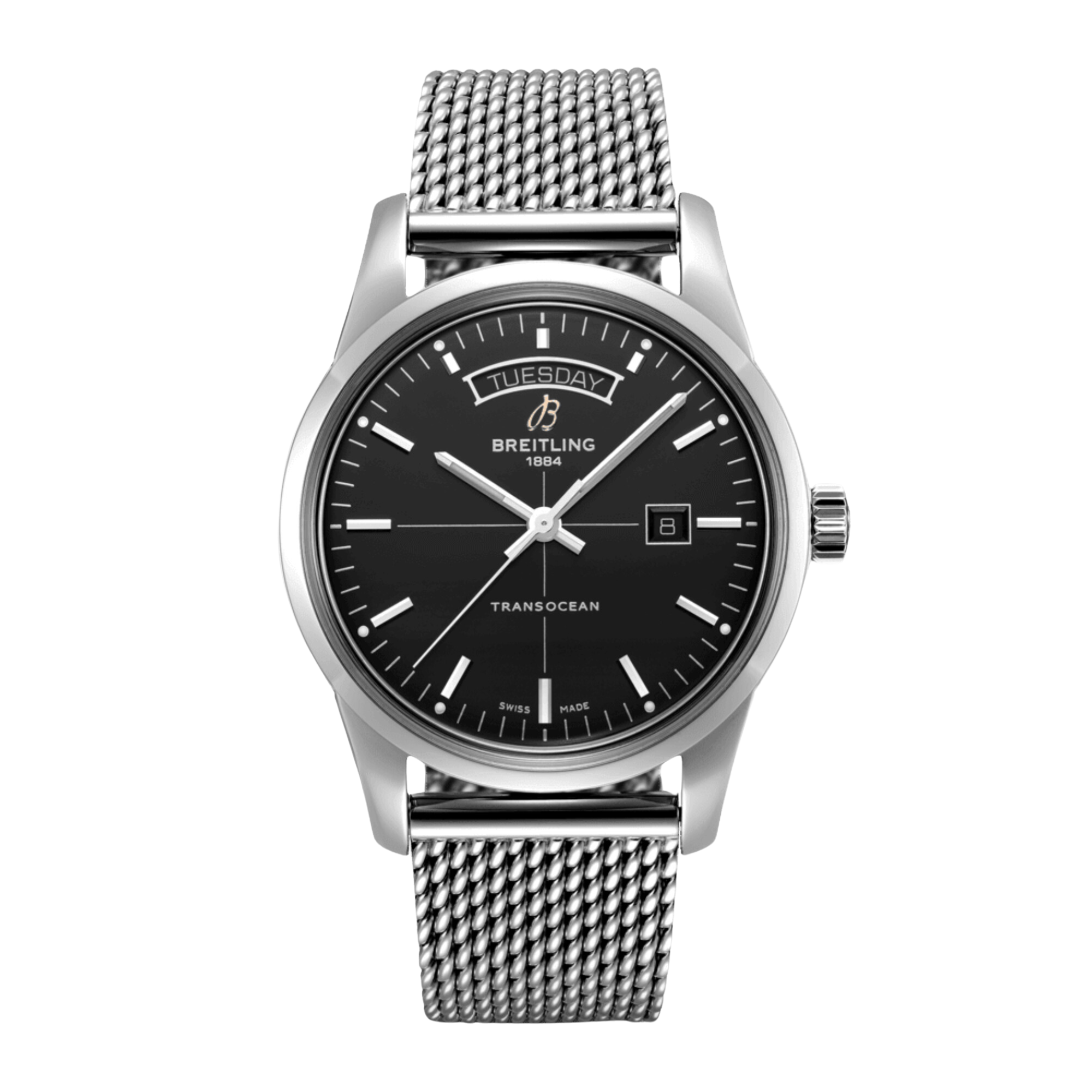 Transocean Day & Date Steel Black Dial 43mm Product Image
