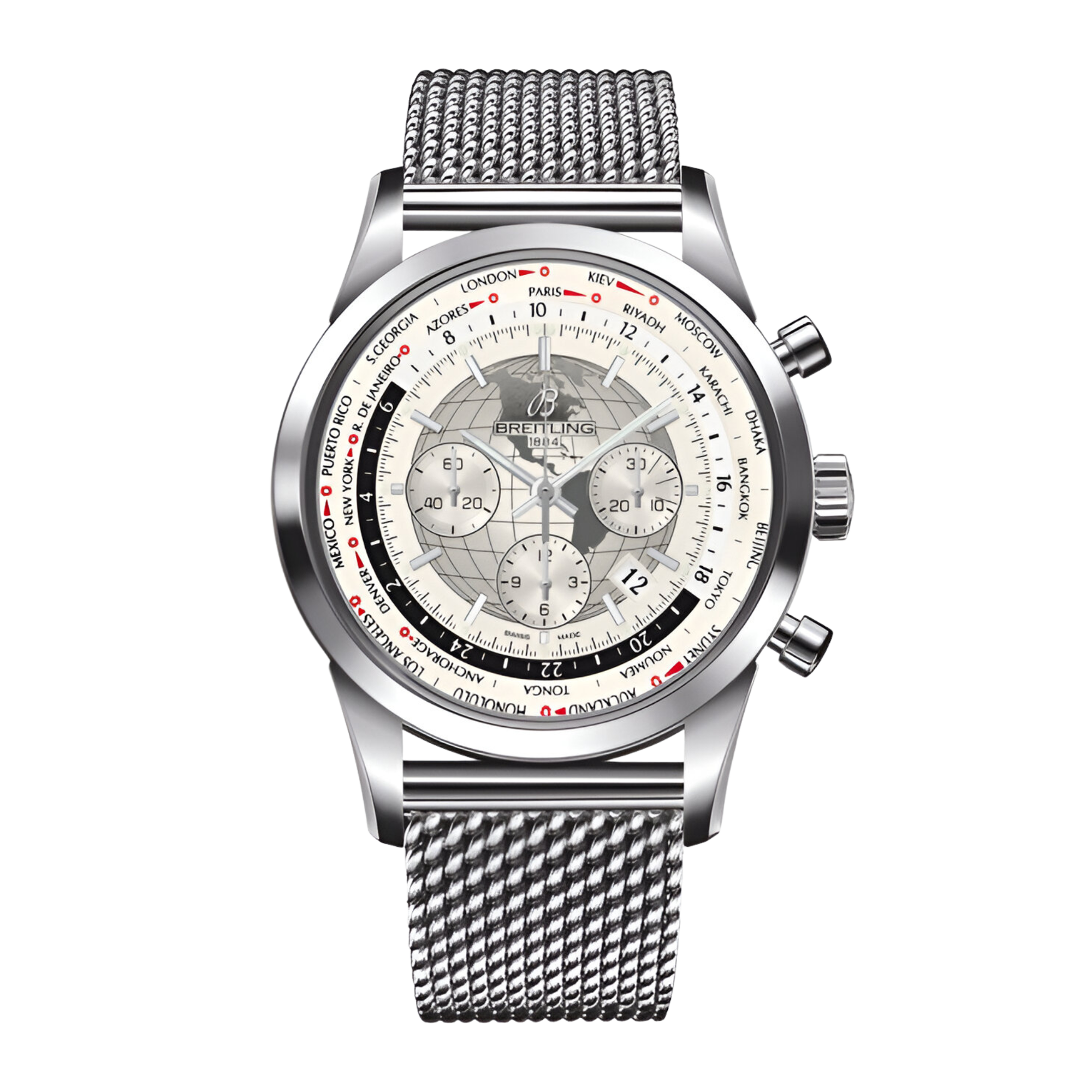 Transocean Chronograph Steel Silver Dial 46mm Product Image