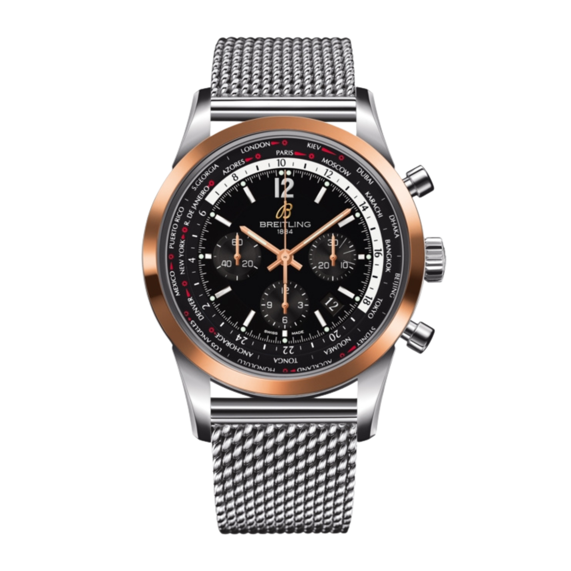 Transocean 46 Chronograph Black Dial Product Image