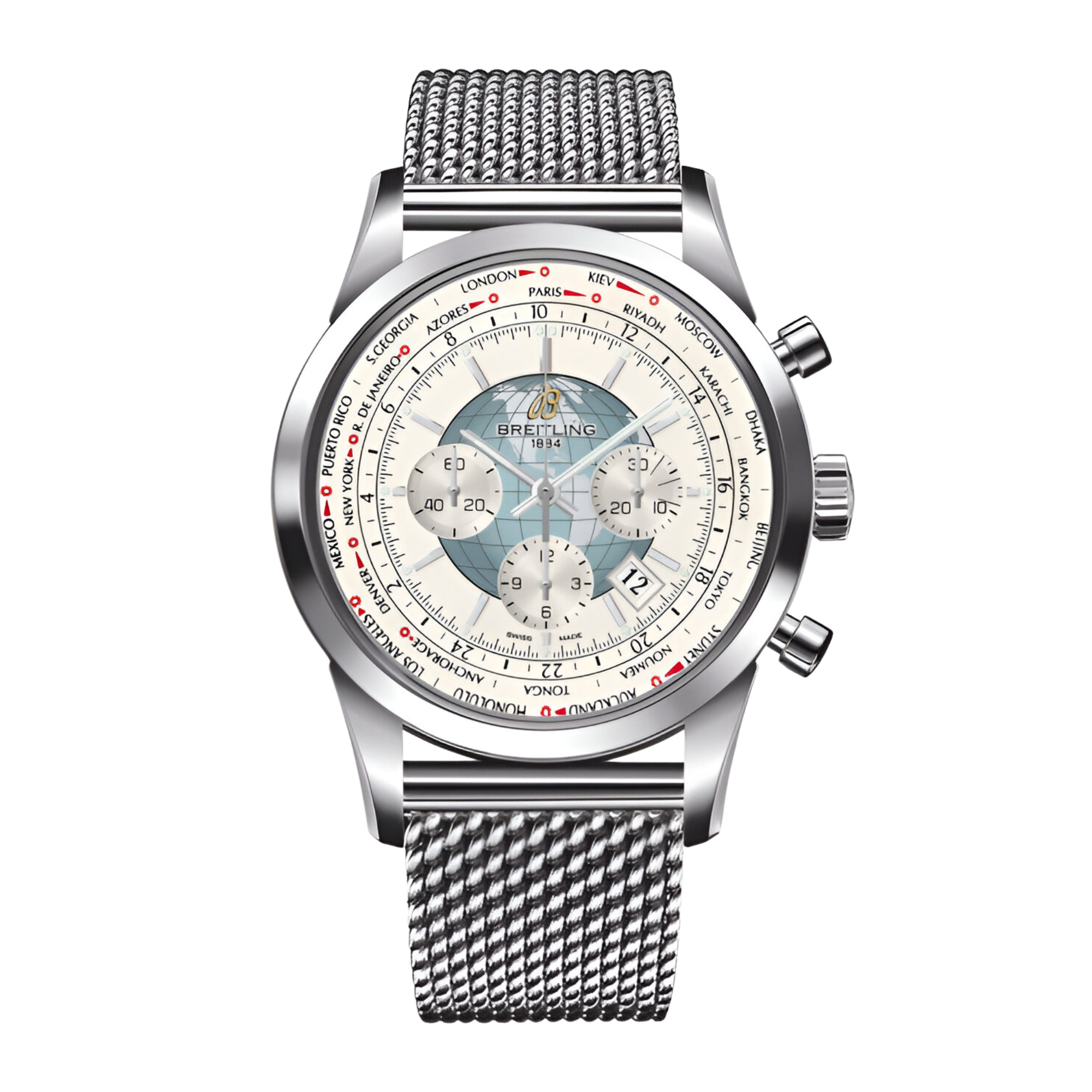 Transocean Chronograph Steel Silver Dial 46mm Product Image