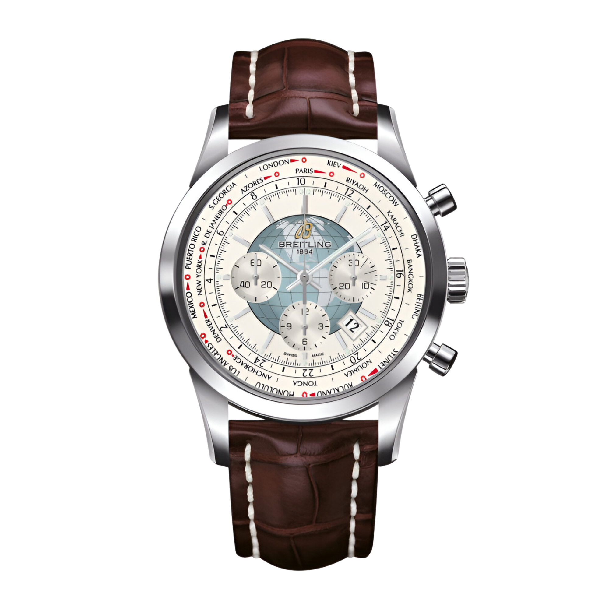 Transocean Chronograph Steel Silver Dial 46mm Product Image