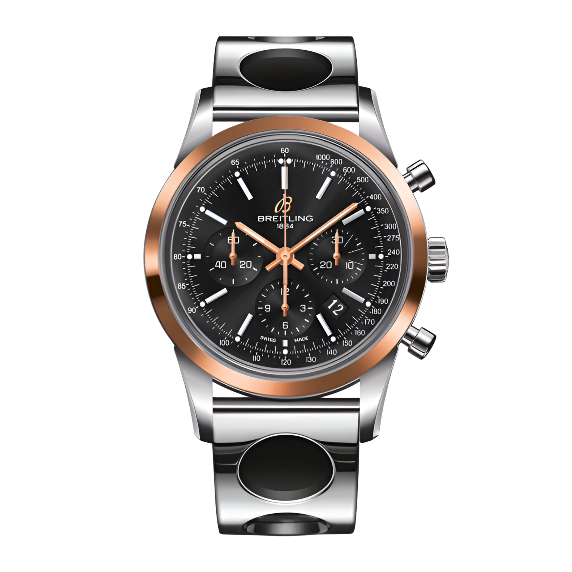 Transocean Chronograph Rose Gold Black Dial 43mm Product Image