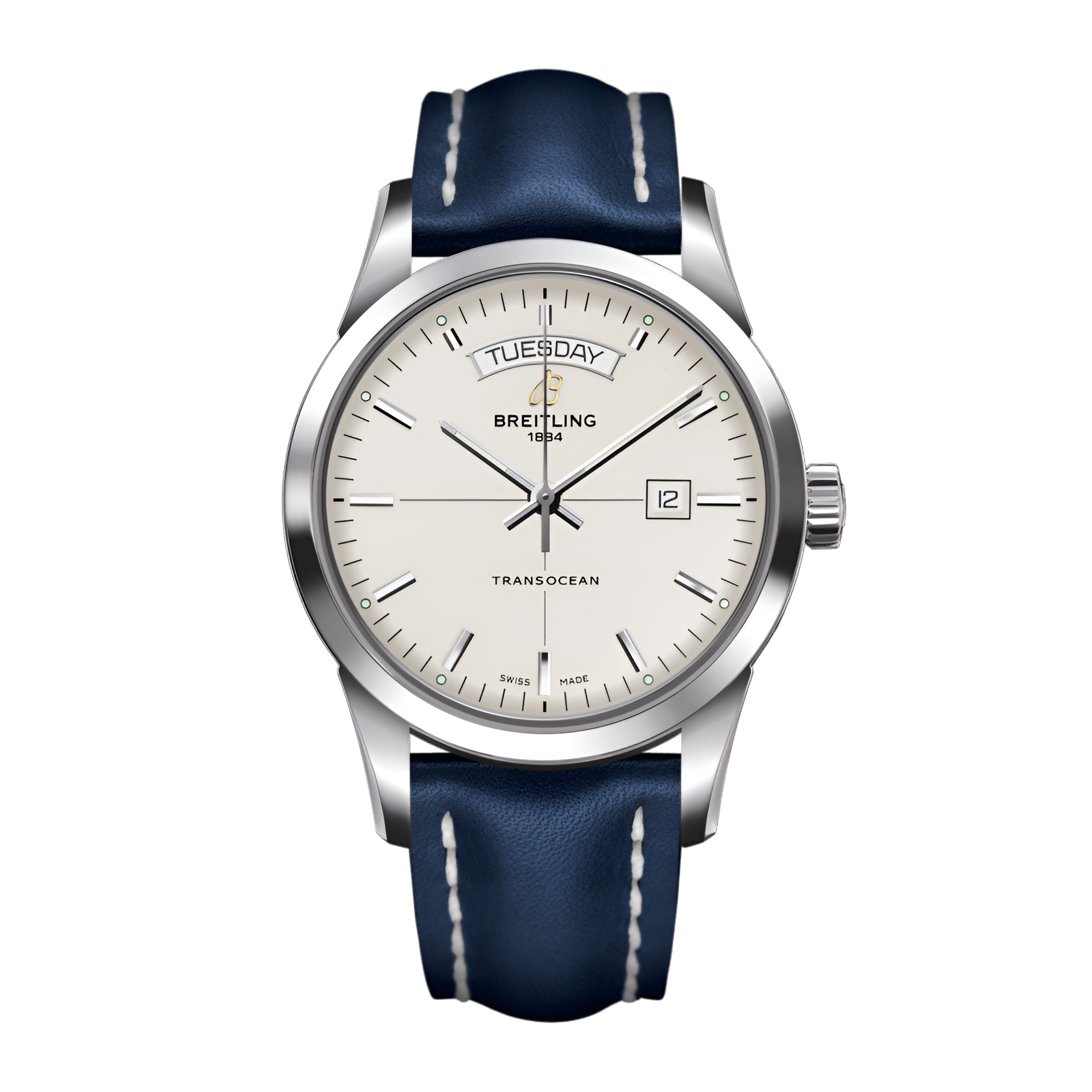 Transocean Day & Date Steel Silver Dial 43mm Product Image
