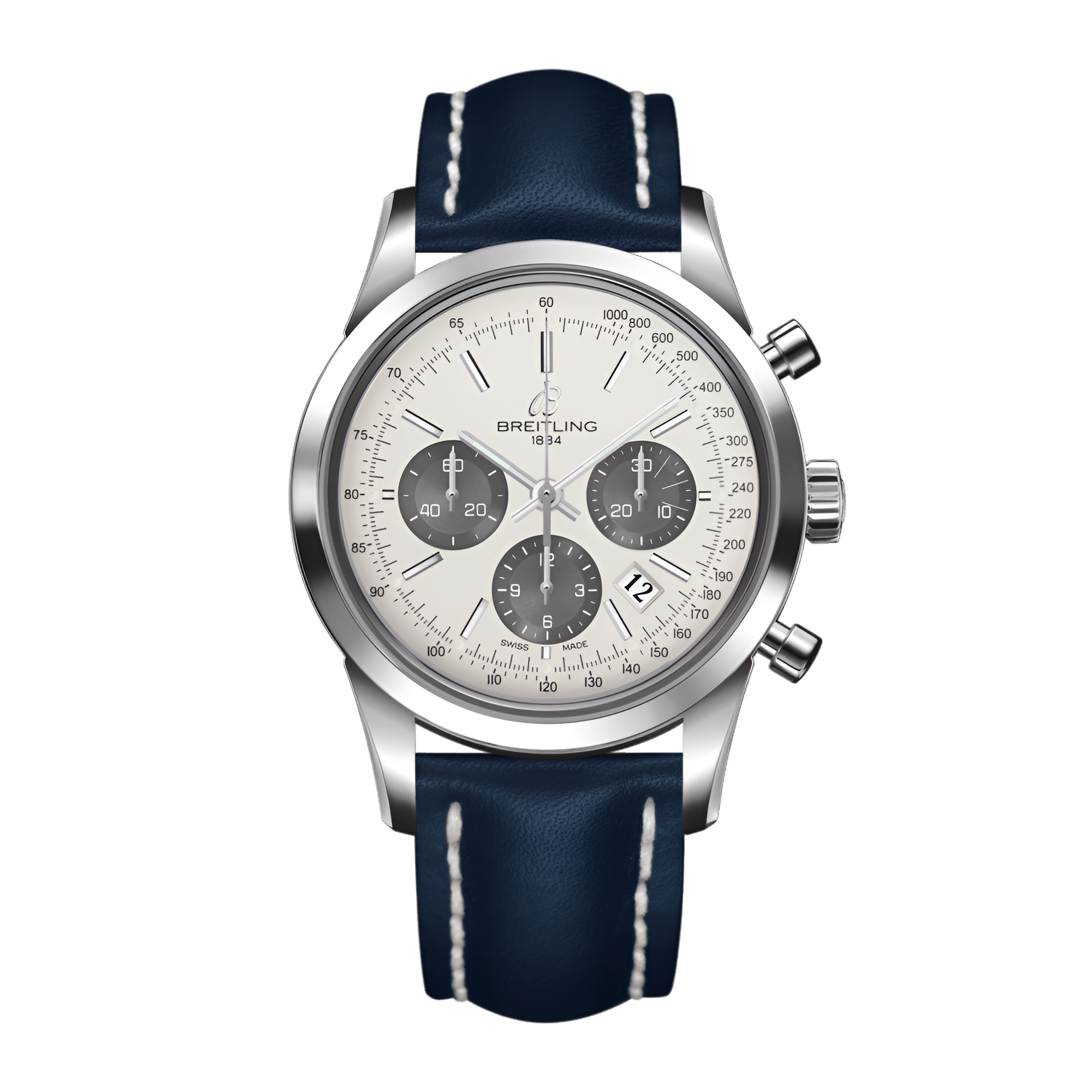 Transocean Chronograph Steel Silver Dial 43mm Product Image