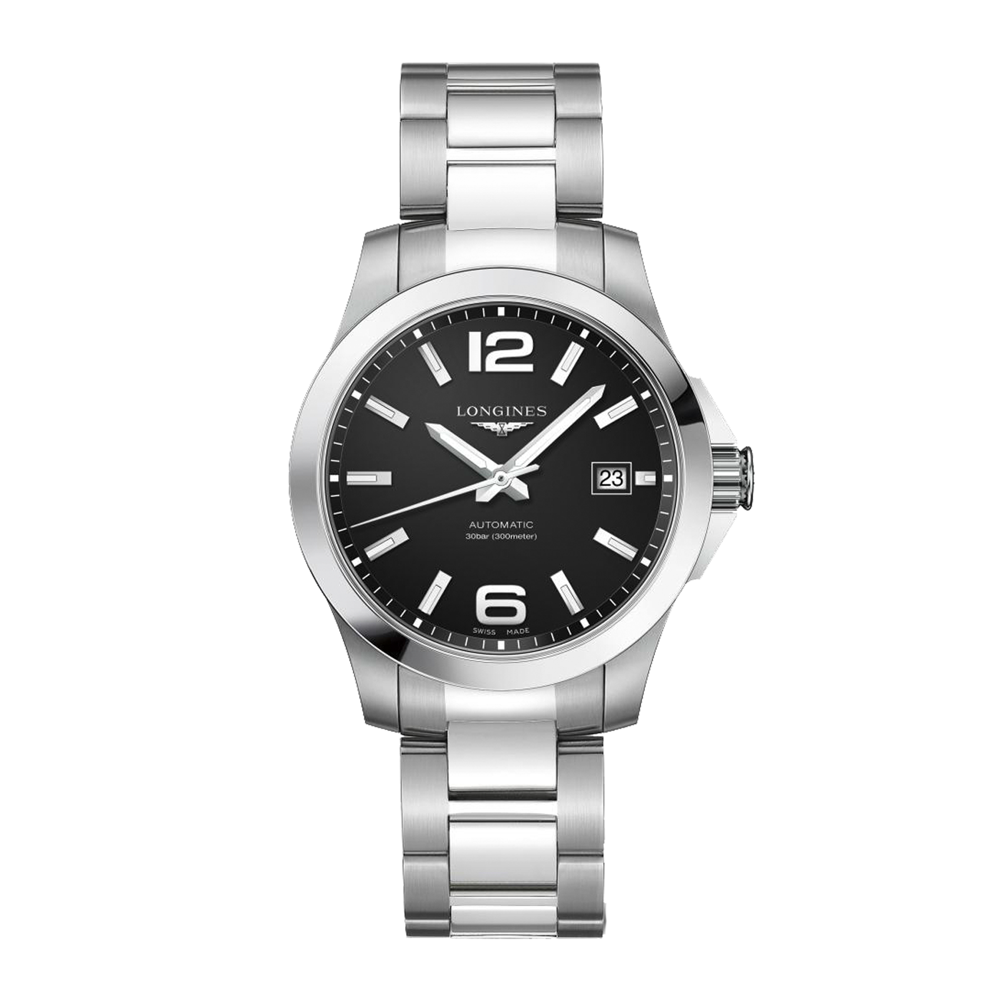 Conquest Steel Black Dial 39mm Product Image