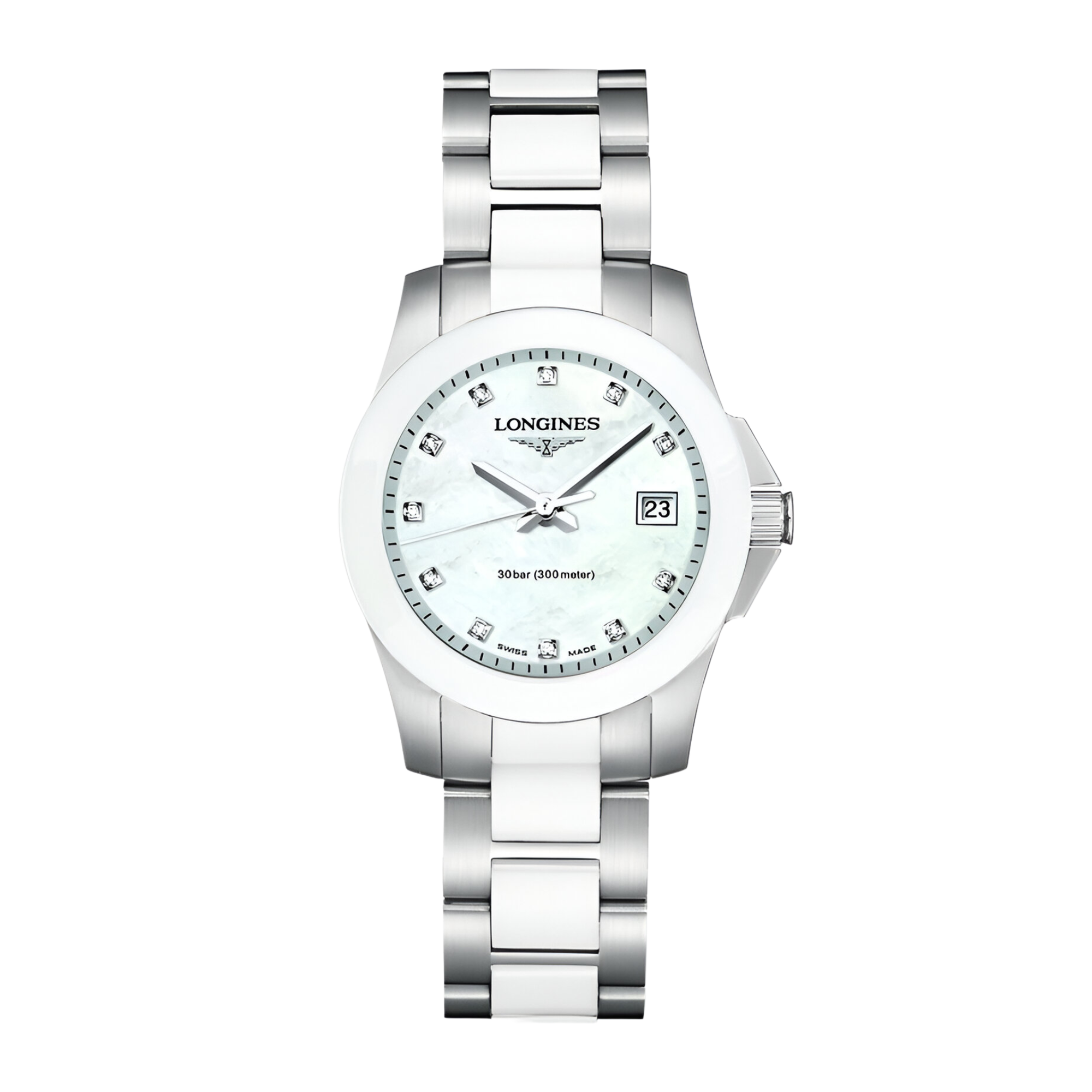 Conquest Ceramic White Dial 30mm Product Image