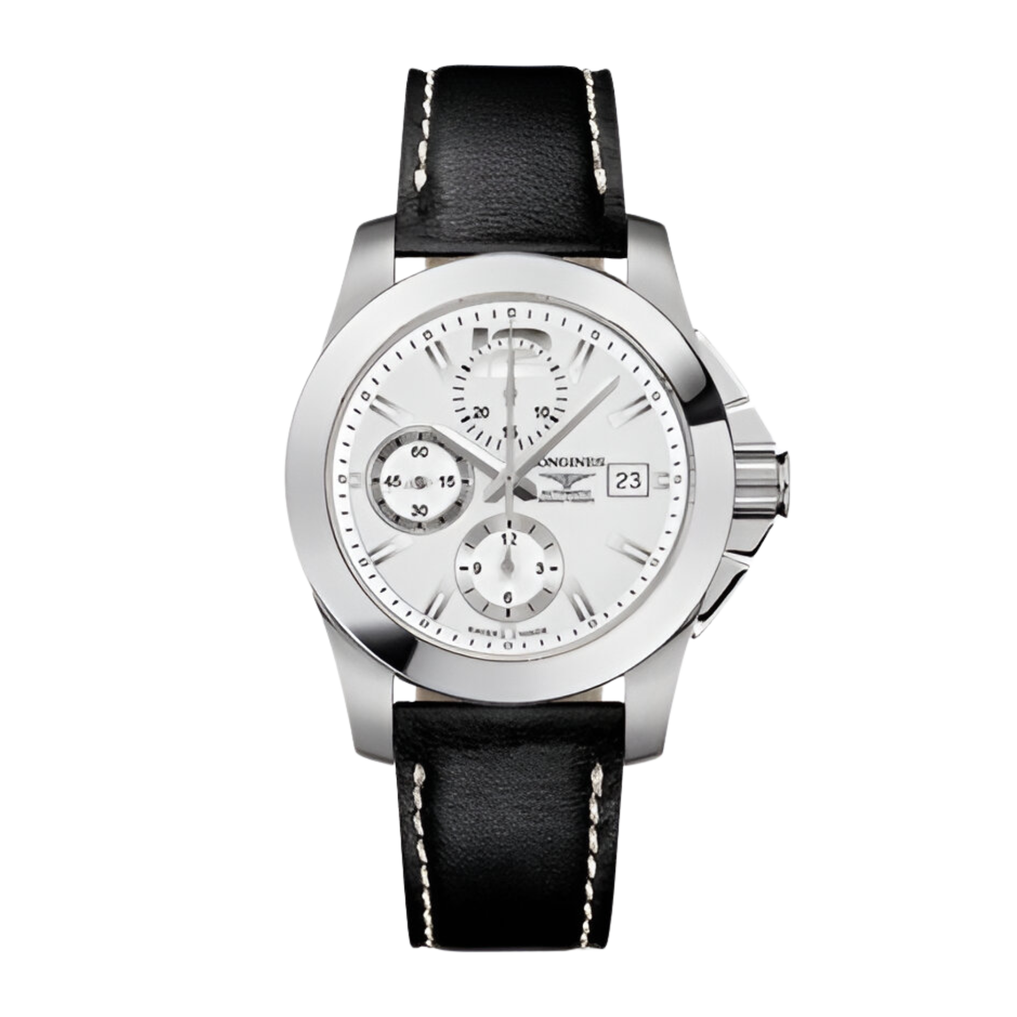 Conquest Chronograph Steel Silver Dial 41mm Product Image