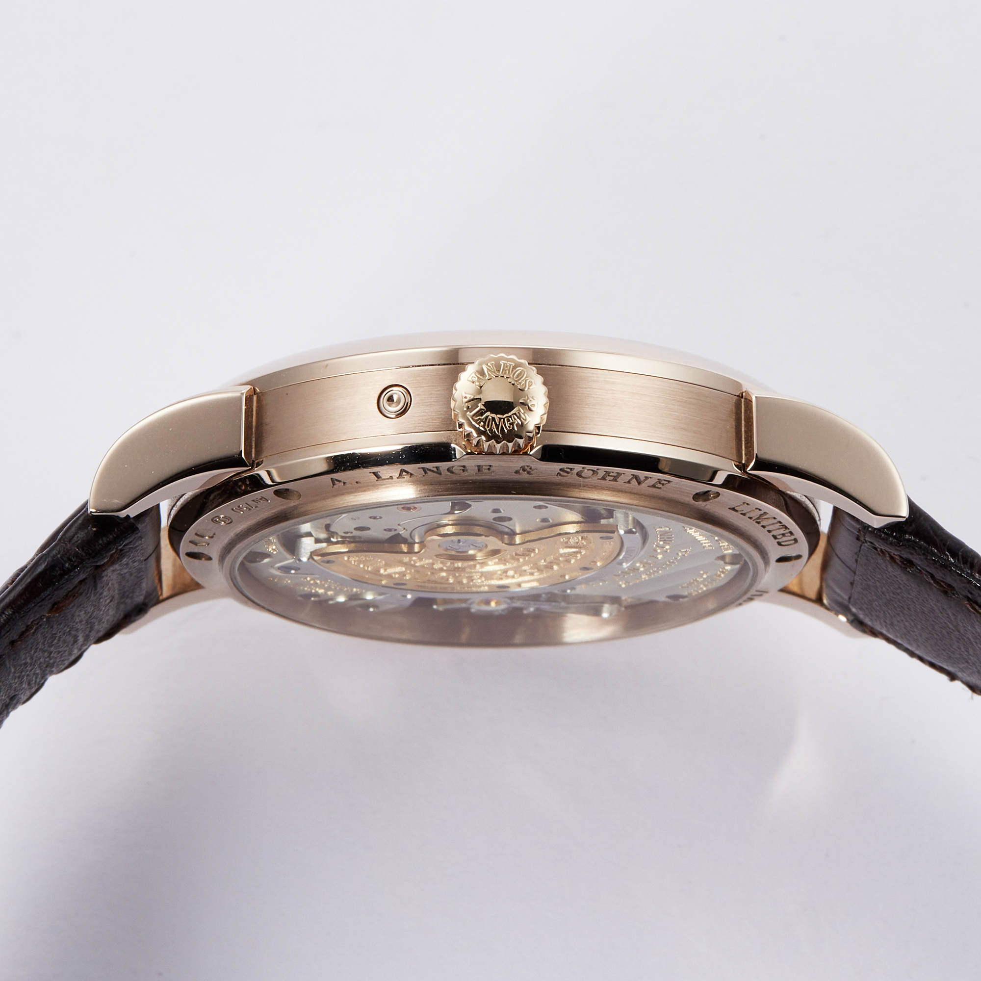 Langematik Perpetual Honey Gold Silver Dial 38mm Product Image 3