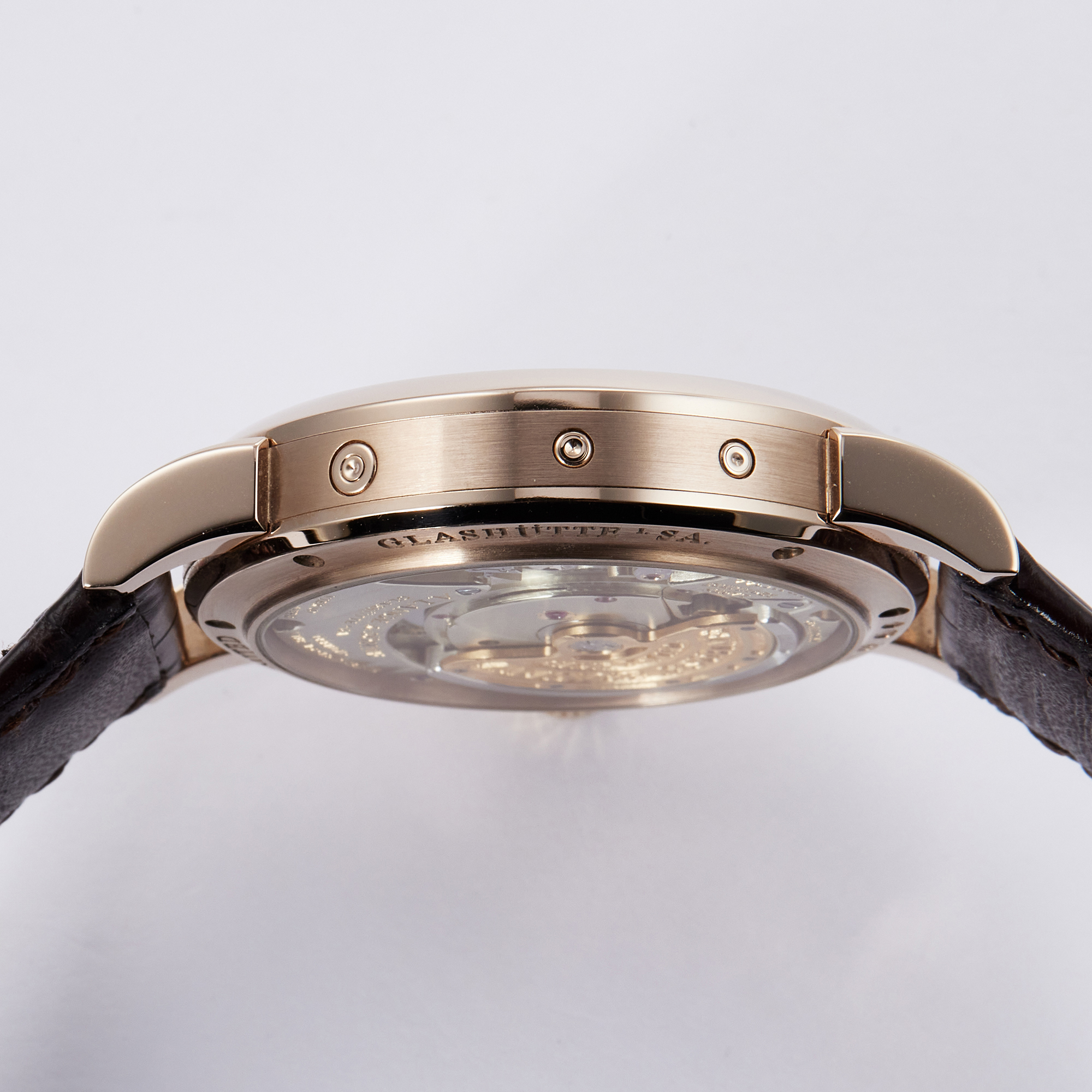Langematik Perpetual Honey Gold Silver Dial 38mm Product Image 1