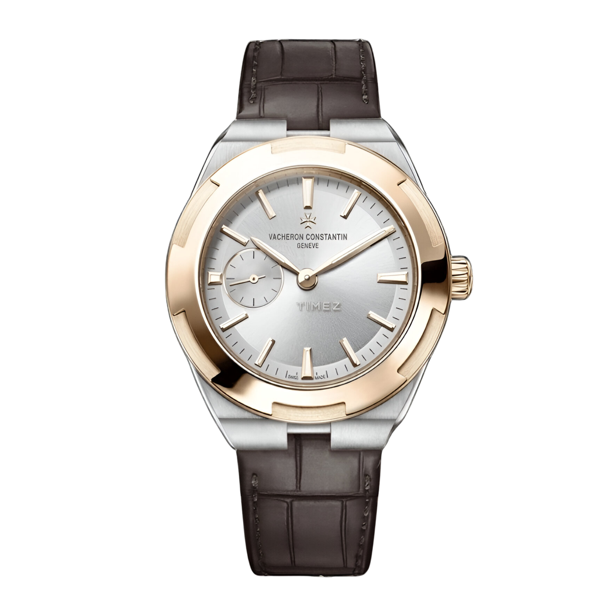 Overseas Small Seconds Rose Gold & Steel Silver Dial 37mm Product Image
