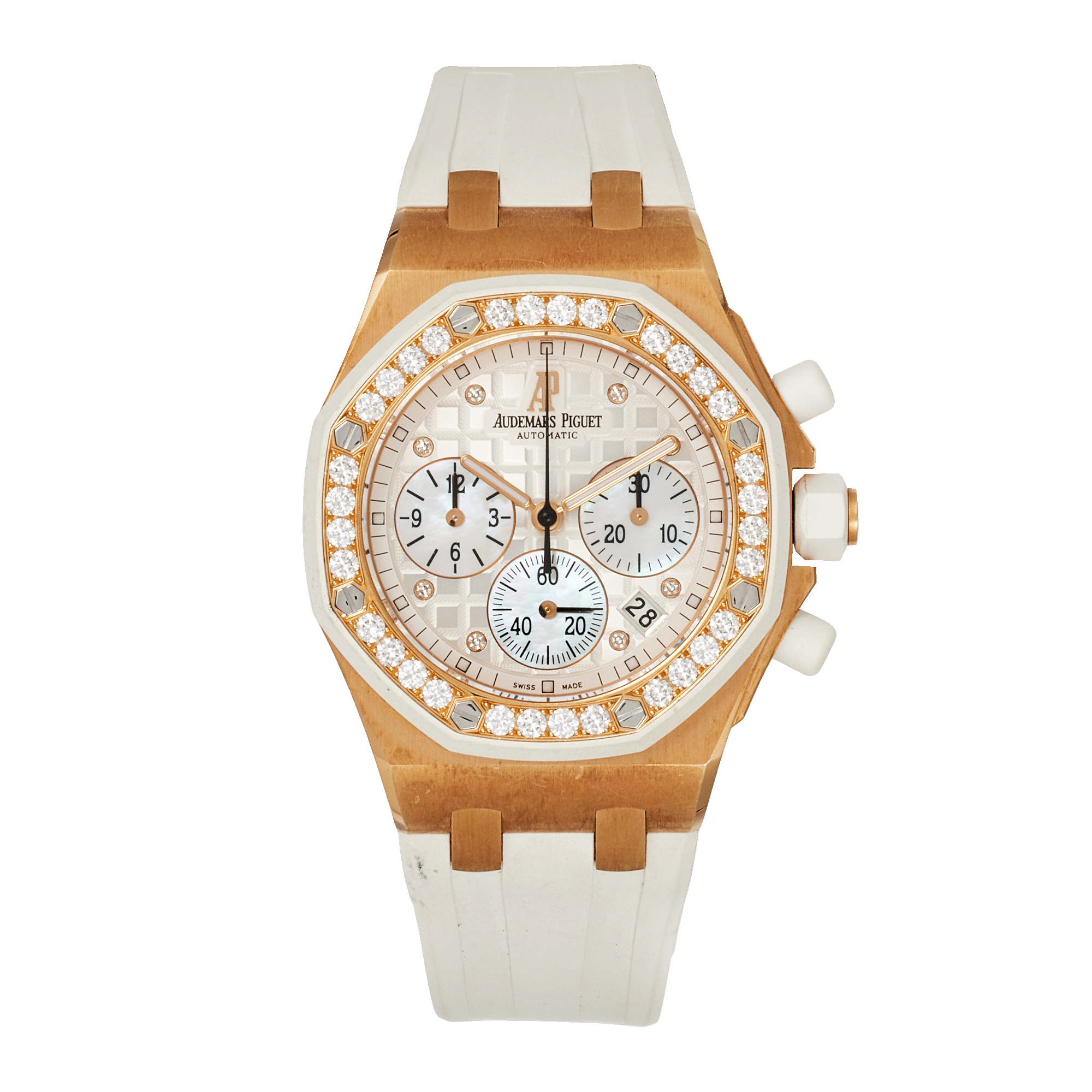 Royal Oak Offshore Lady Chronograph Rose Gold Diamond White Dial 37mm Product Image 5