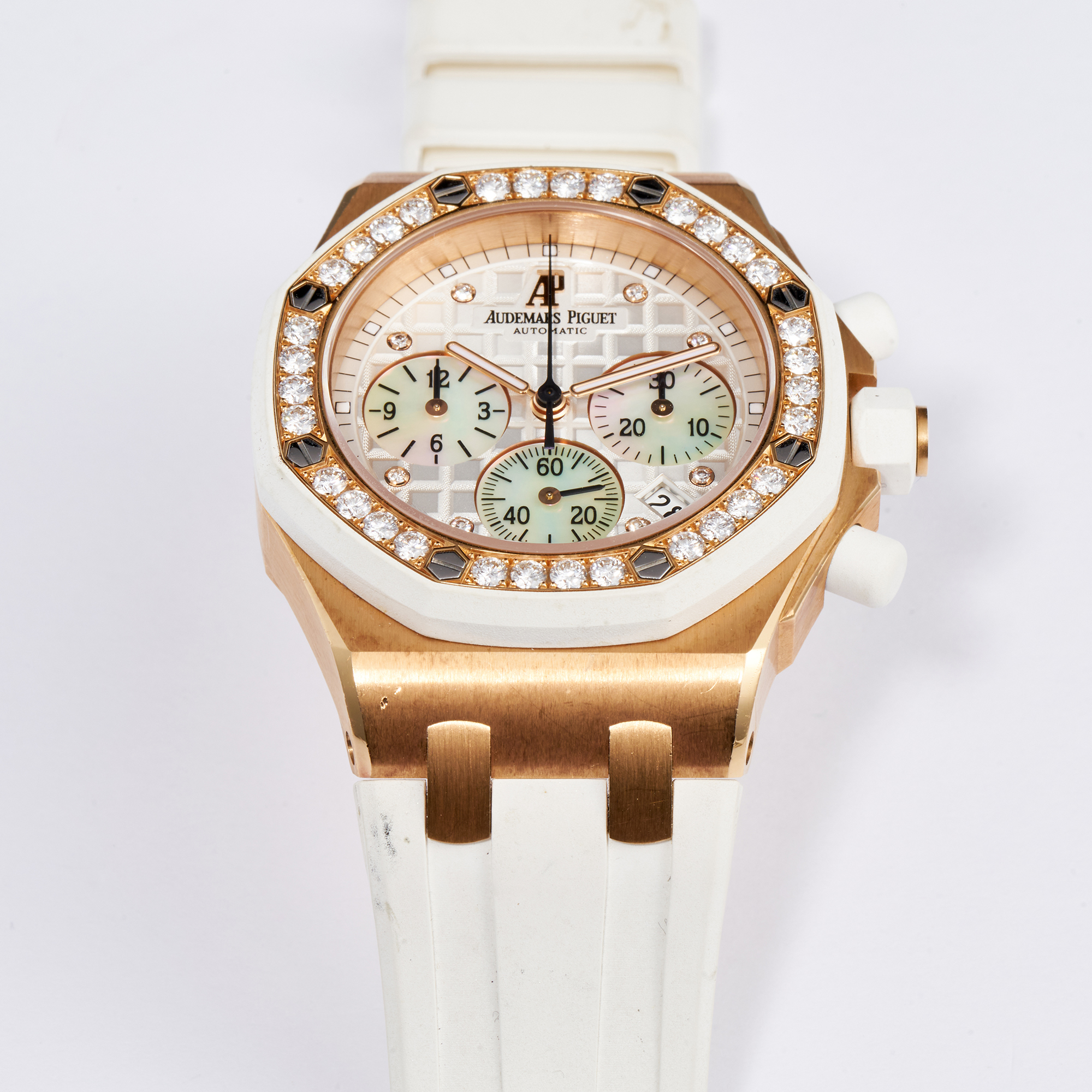Royal Oak Offshore Lady Chronograph Rose Gold Diamond White Dial 37mm Product Image 6