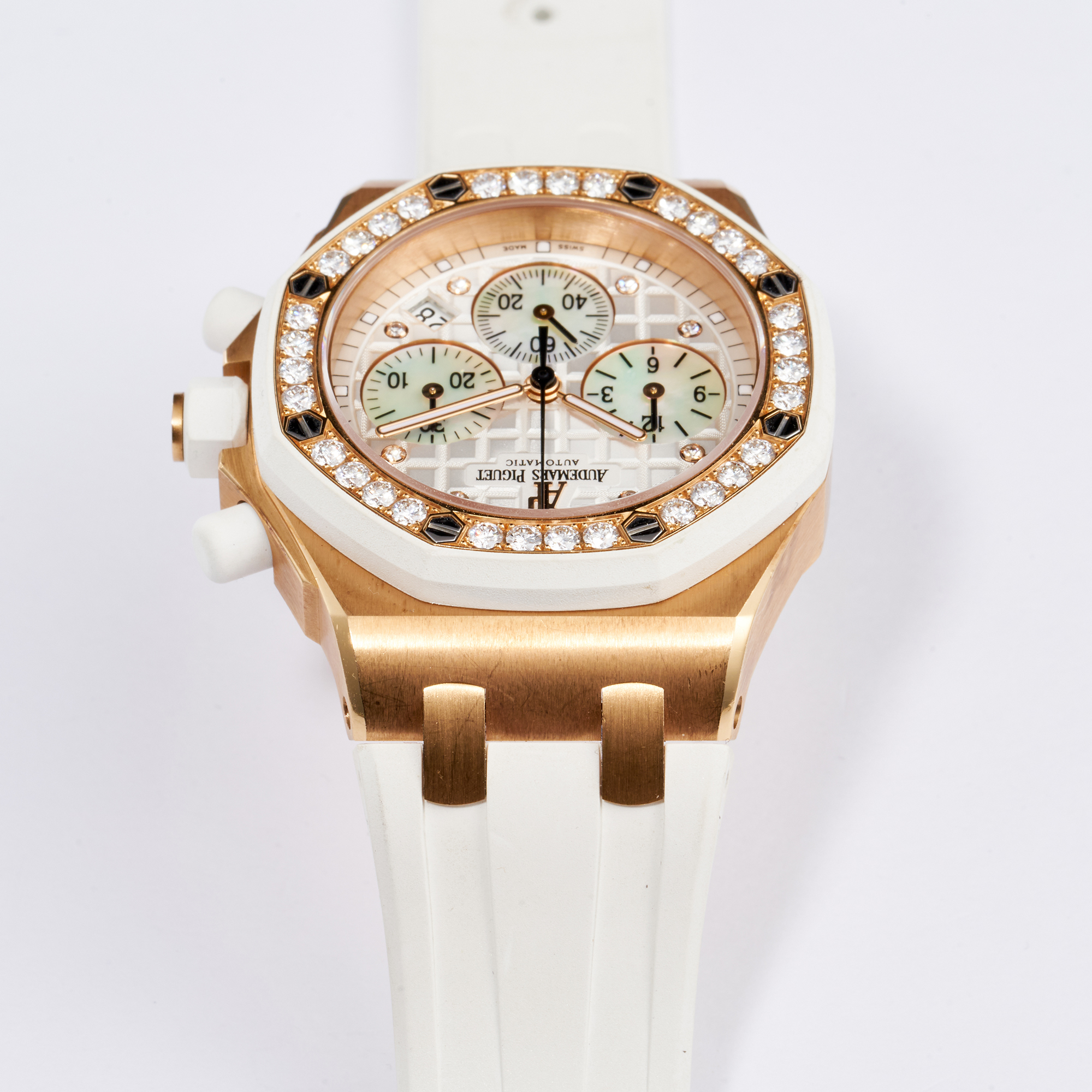 Royal Oak Offshore Lady Chronograph Rose Gold Diamond White Dial 37mm Product Image 2