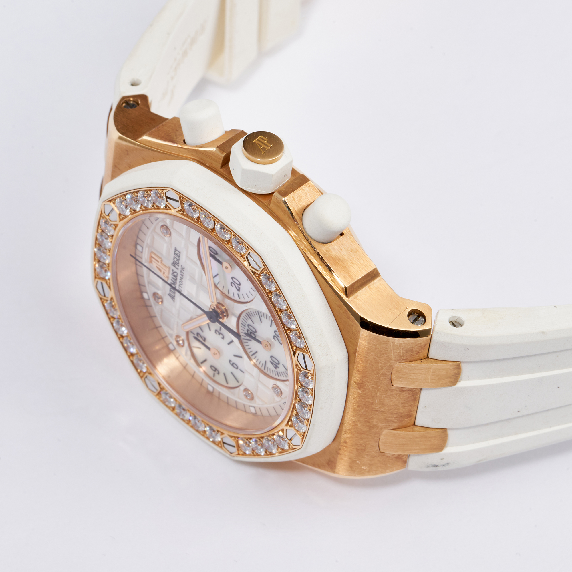 Royal Oak Offshore Lady Chronograph Rose Gold Diamond White Dial 37mm Product Image 1