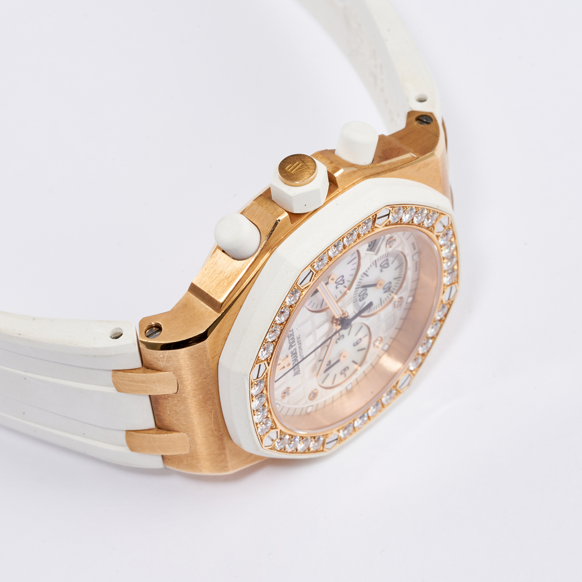 Royal Oak Offshore Lady Chronograph Rose Gold Diamond White Dial 37mm Product Image 9