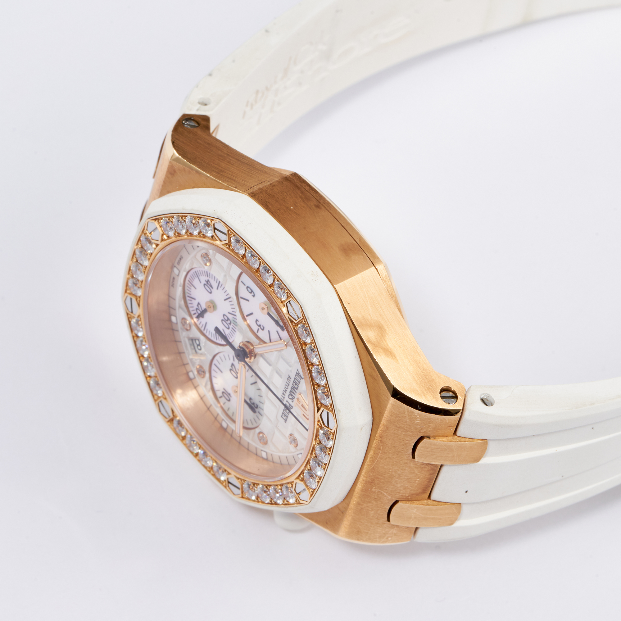 Royal Oak Offshore Lady Chronograph Rose Gold Diamond White Dial 37mm Product Image 10