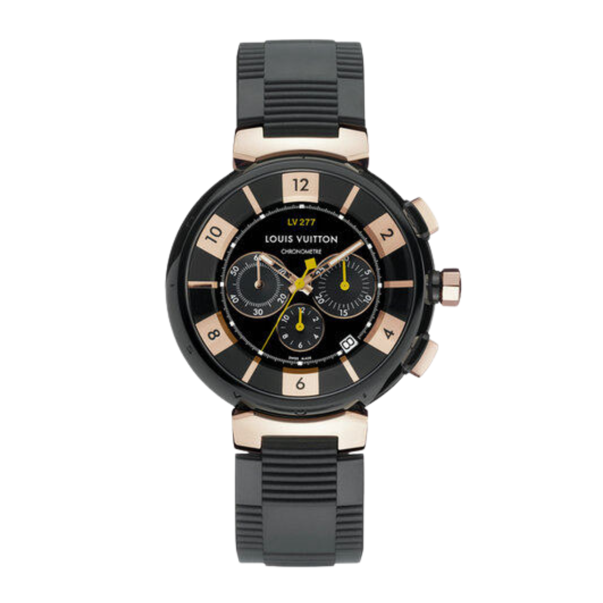 Tambour Chronograph Rose Gold & Steel Black Dial 44mm Product Image