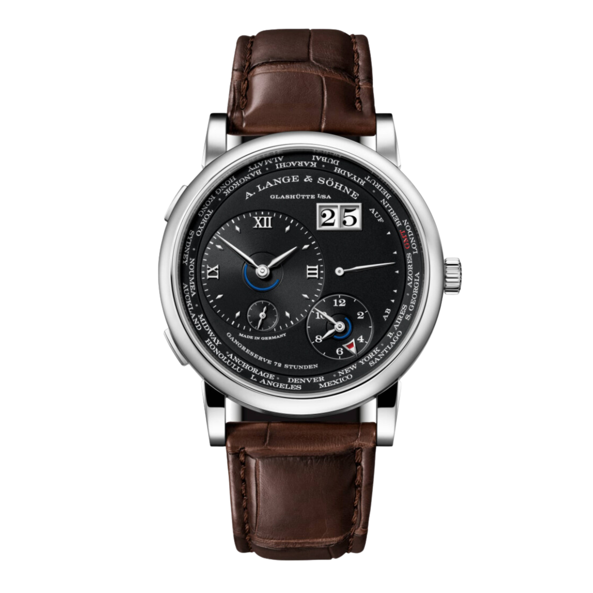 Lange 1 Time Zone White Gold Black Dial 42mm Product Image