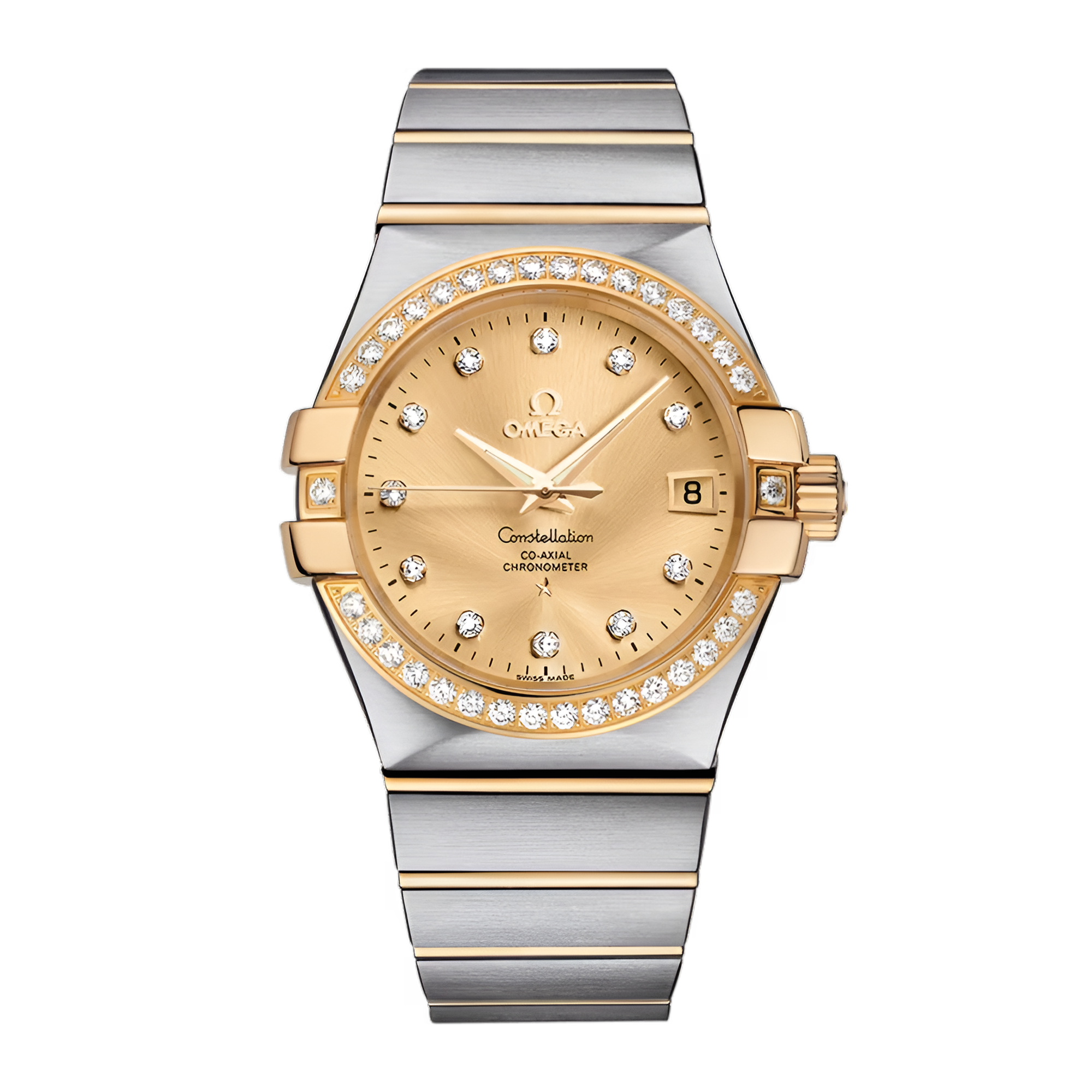 Omega Constellation '95 Yellow Gold & Steel Champagne Dial 34mm