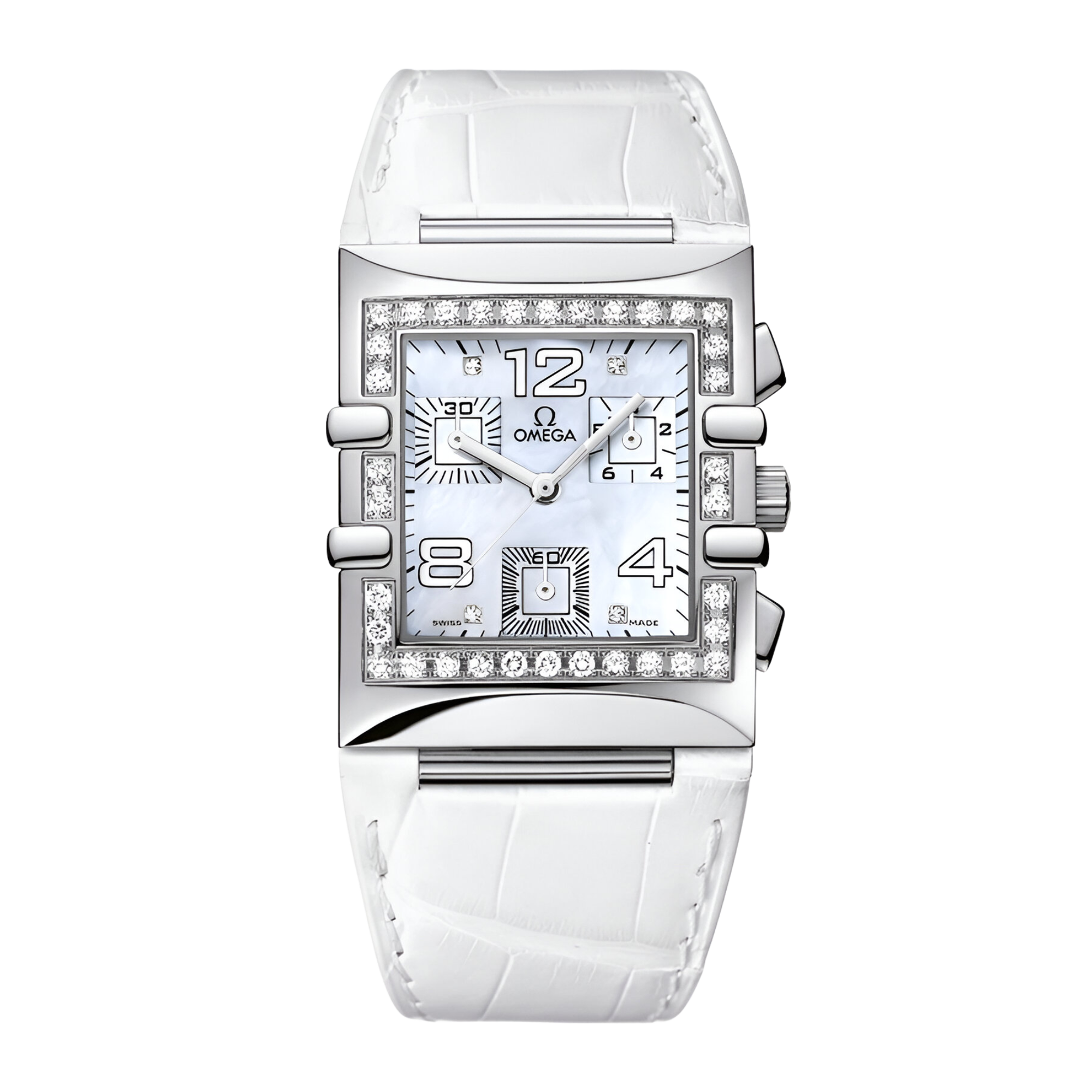 Constellation Quadra Quartz Chronograph Steel Diamond Mother of Pearl Dial 28mm Product Image